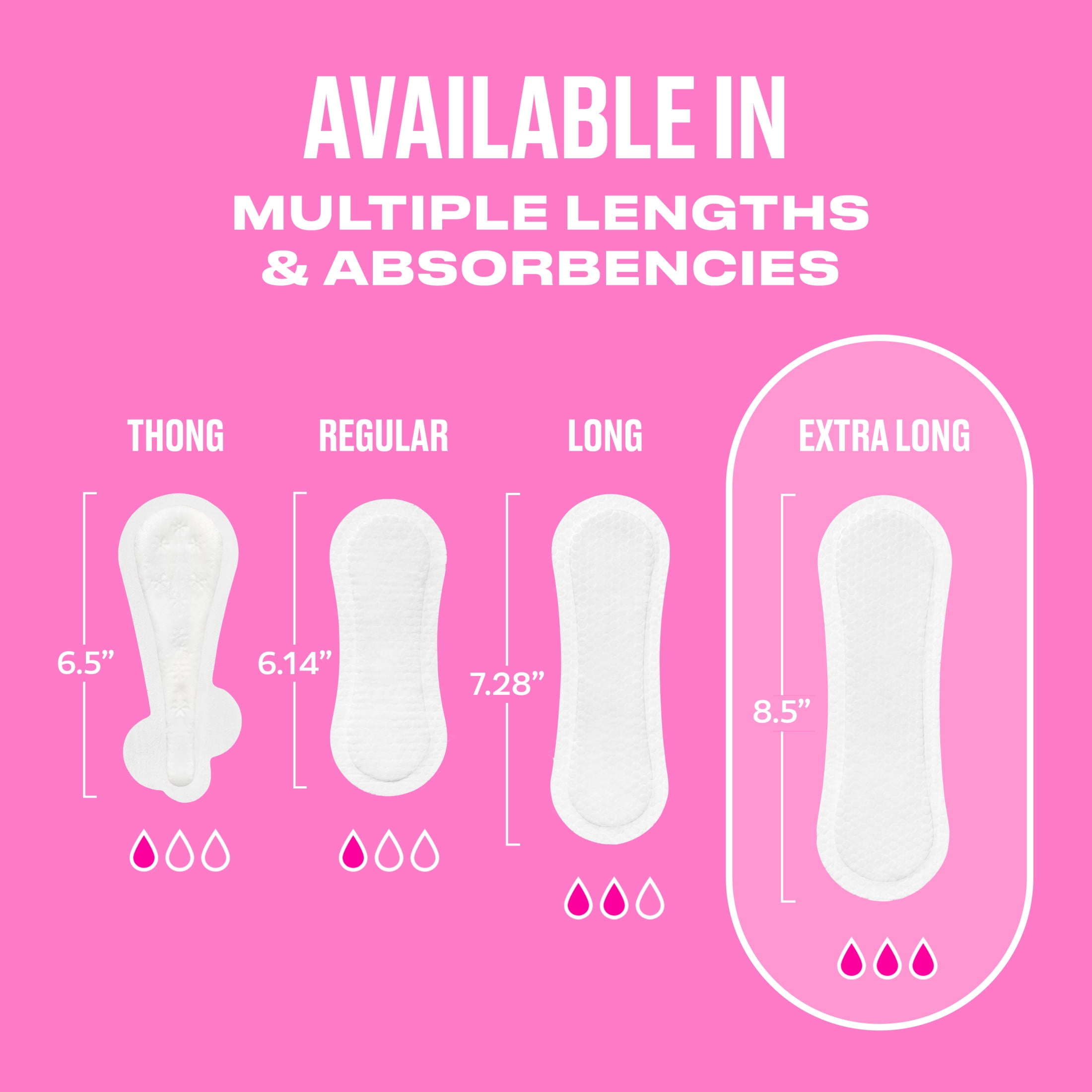 Carefree Panty Liners, Extra Long, Unscented Daily Feminine Protection (93 Count) 93a5p