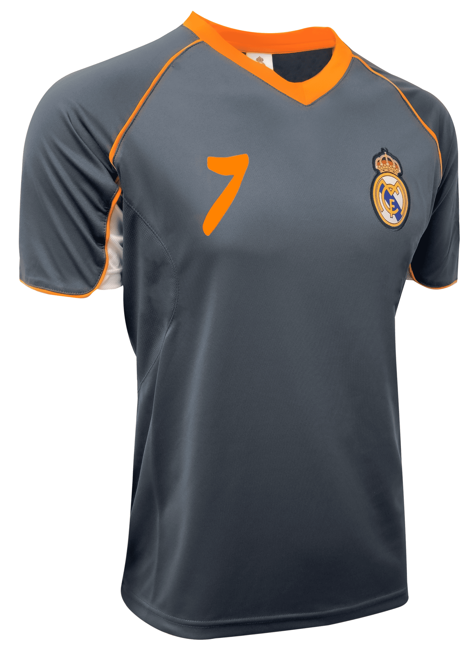 Rhinox Real Madrid #7 Soccer Jersey (Gray/Orange, YM-XL) 1q0xa