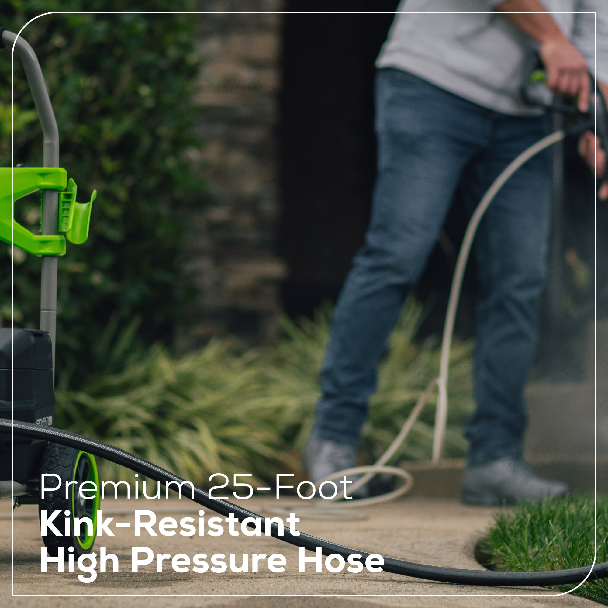 Greenworks Hybrid 60V Electric Cold Water Pressure Washer (1800 PSI, 1.2 GPM, 25 ft Hose) 1u5o1