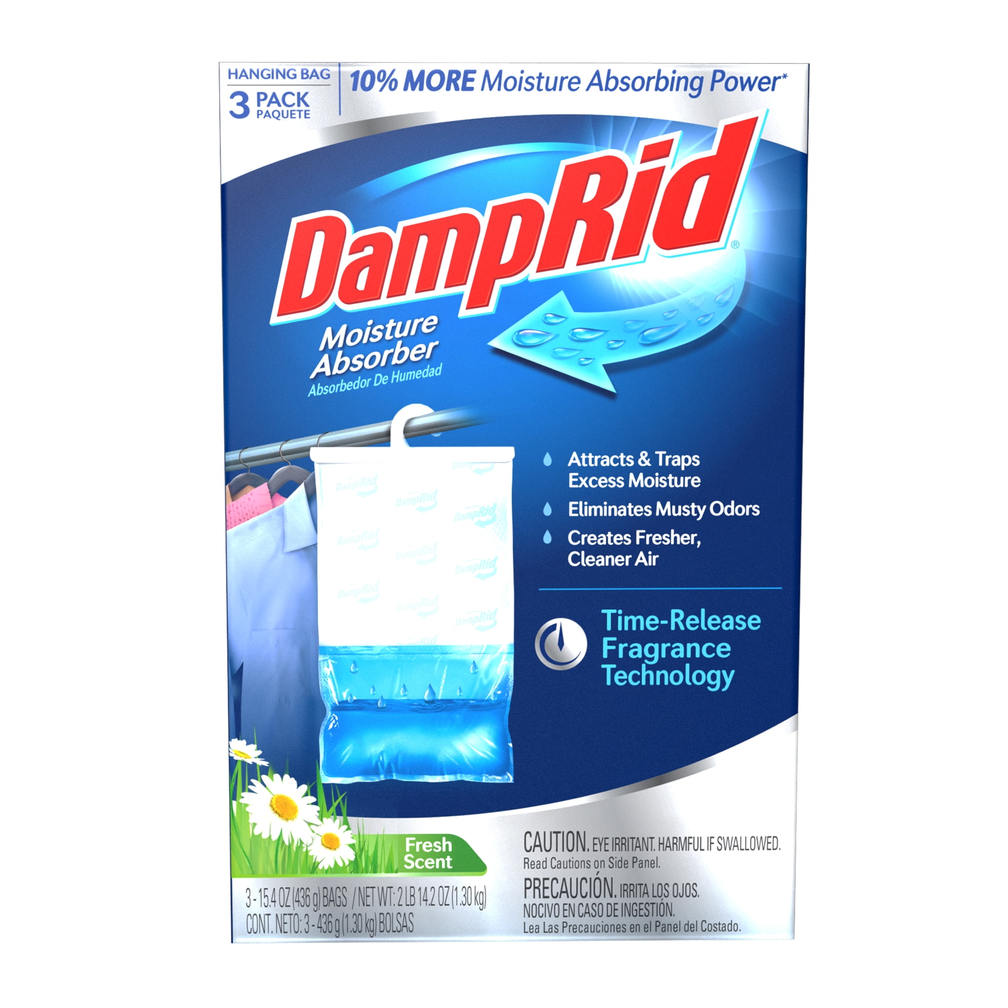 DampRid Hanging Moisture Absorber Fresh Scent (4 Pack, 12 Count Total) tebax - Image 2