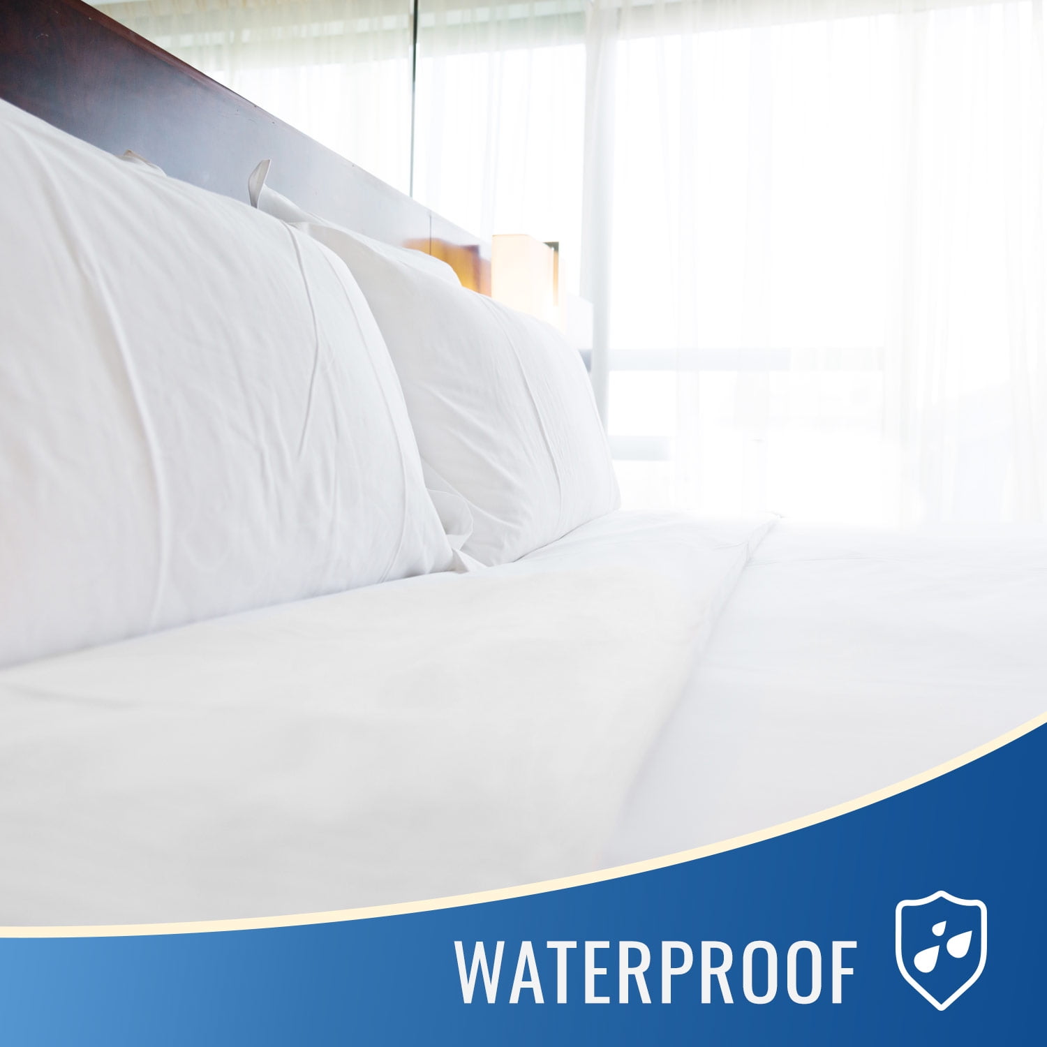 DMI Waterproof Mattress Protector, Zippered Encasement for Incontinence Protection (White, Twin Size) vpkbs