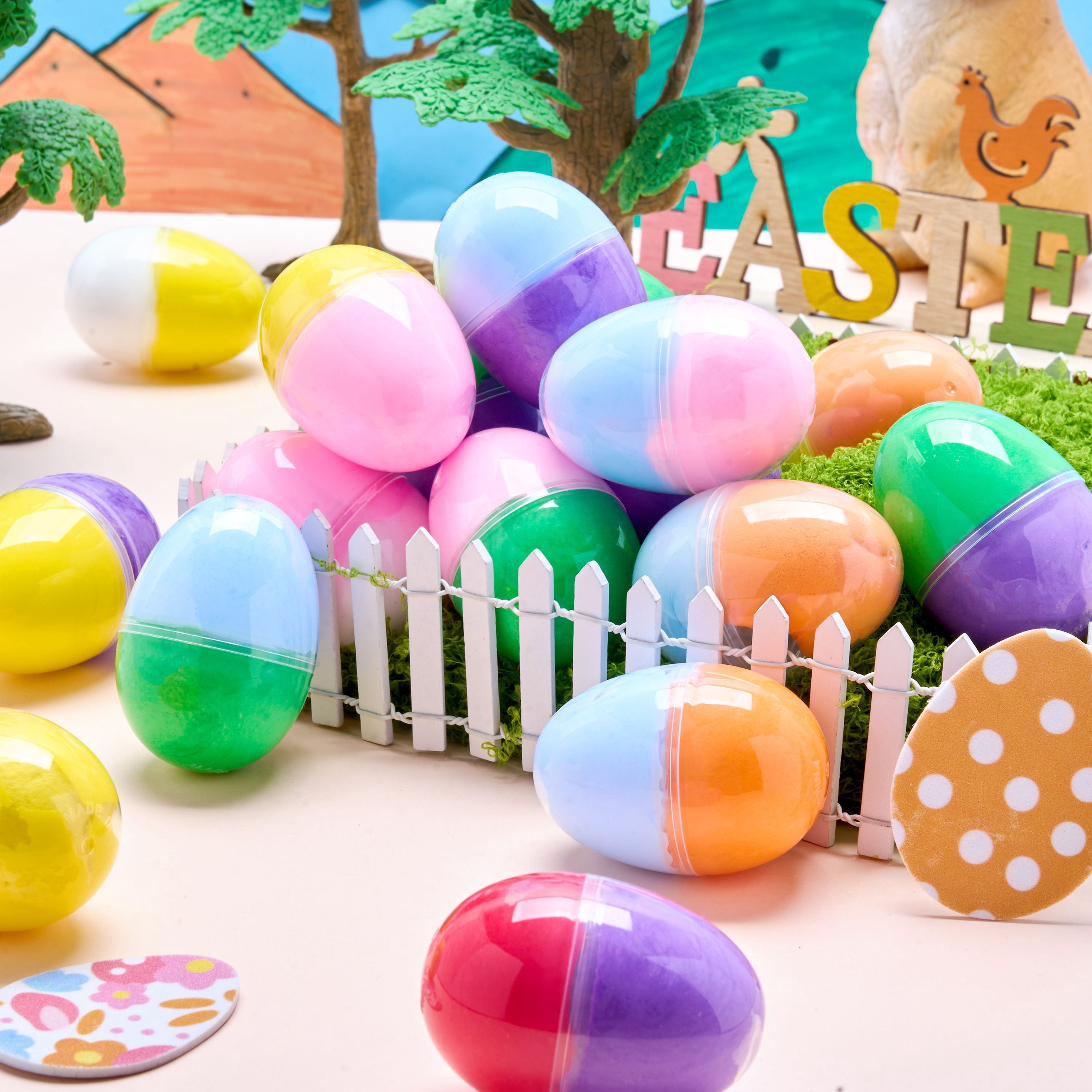 Joyfy Easter Slime Eggs Kit, Sensory Stress Relief Toys for Kids, Party Favors and Basket Stuffers (18 Pack) vqtt0