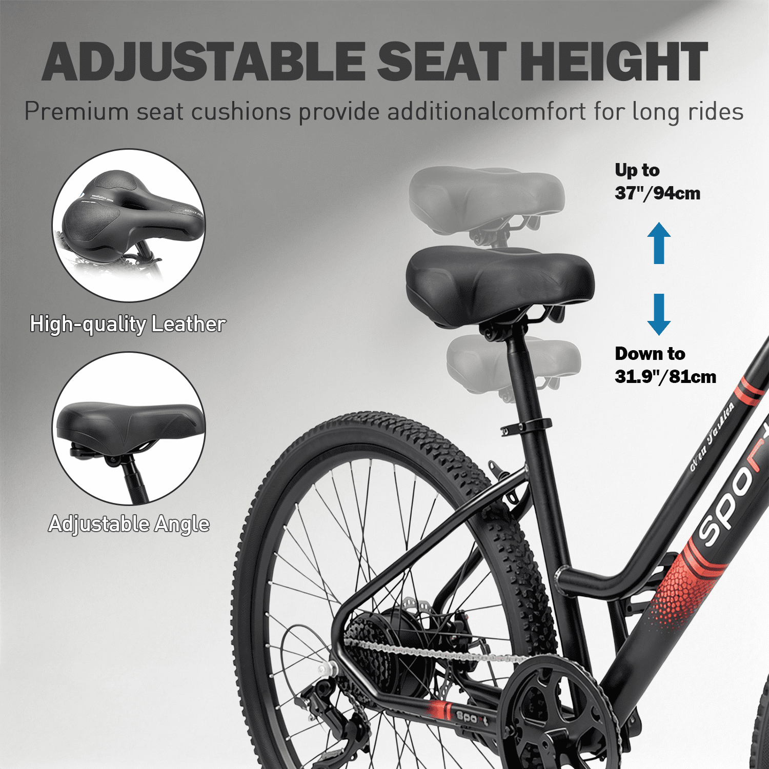 OwnGold Electric Bike for Adults, 750W Motor 25MPH Commuter Ebike with Basket (Black, 26 in) upoap
