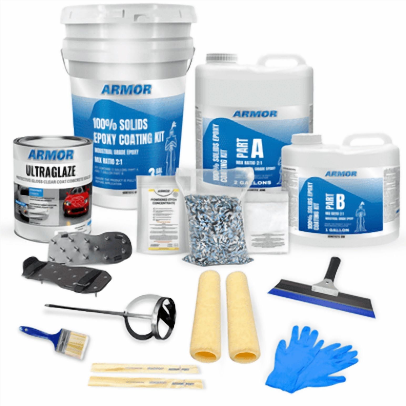 Armorpoxy INC ArmorClad Epoxy Floor Coating Kit (Beige, 300 sq ft) 7sgcm