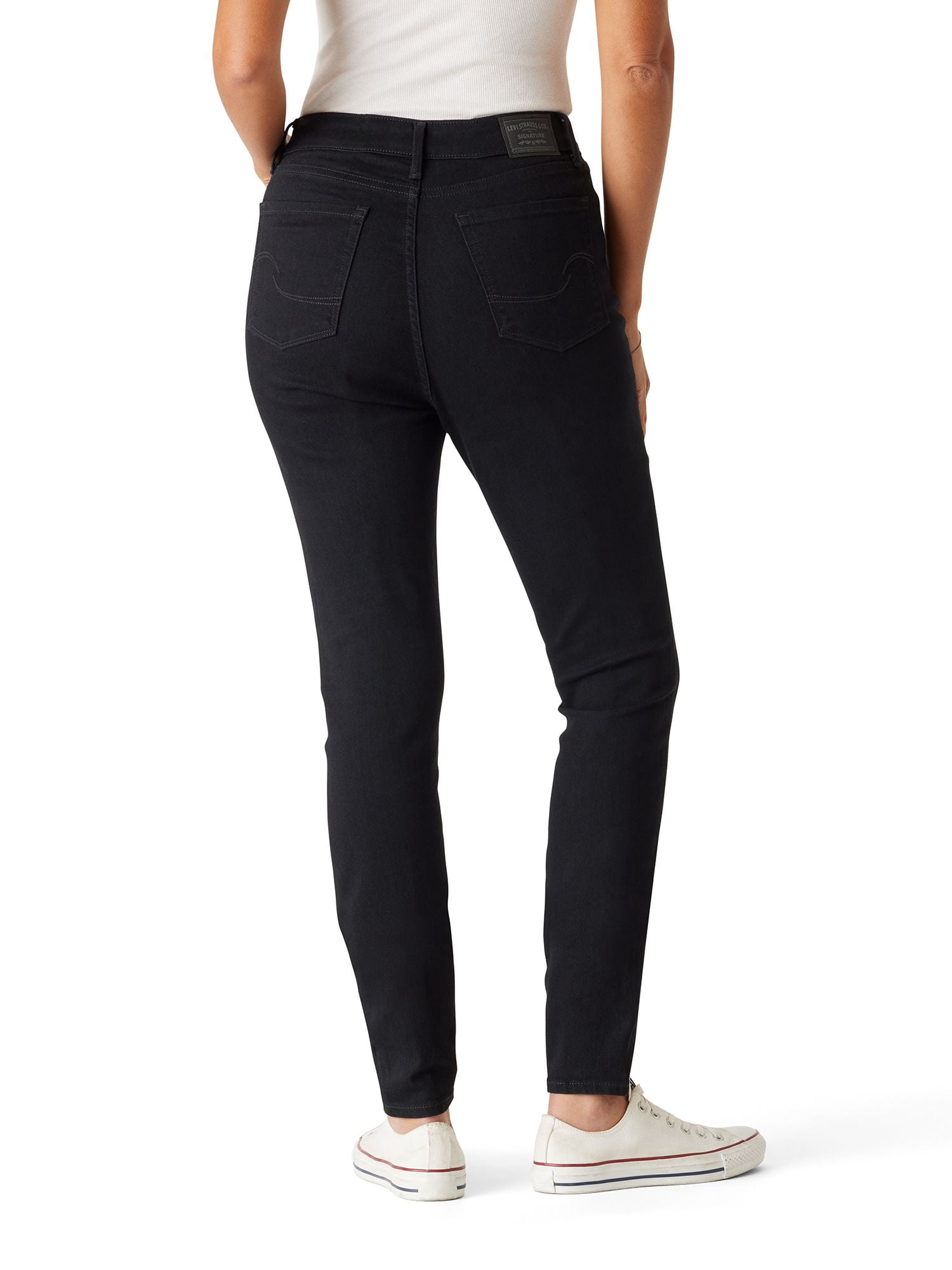 Levi Strauss Signature Women's High Rise Skinny Jeans (Black, 2-26) 9wunn