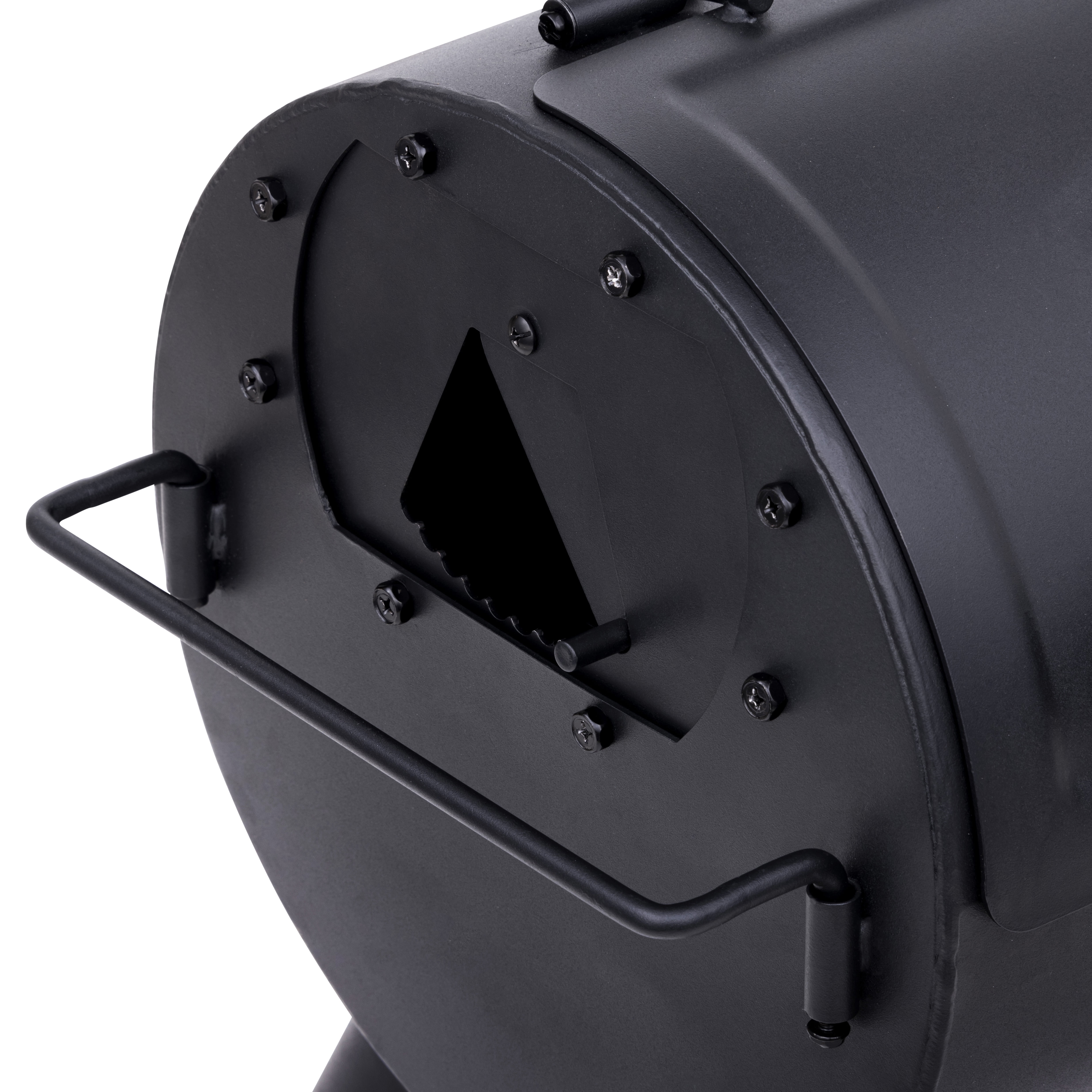 Oklahoma Joe’s Hitch Portable Charcoal Grill, Heavy-Duty Offset Smoker Attachment (Black, 220 sq in) jmzxh