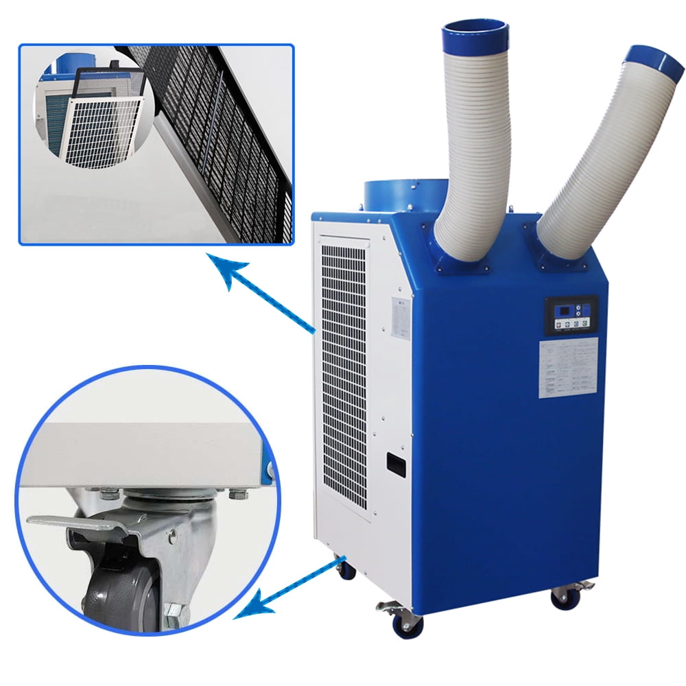 Techtongda Industrial Portable Air Conditioner Spot Cooler with Intelligent Control (Blue, 220V) defua