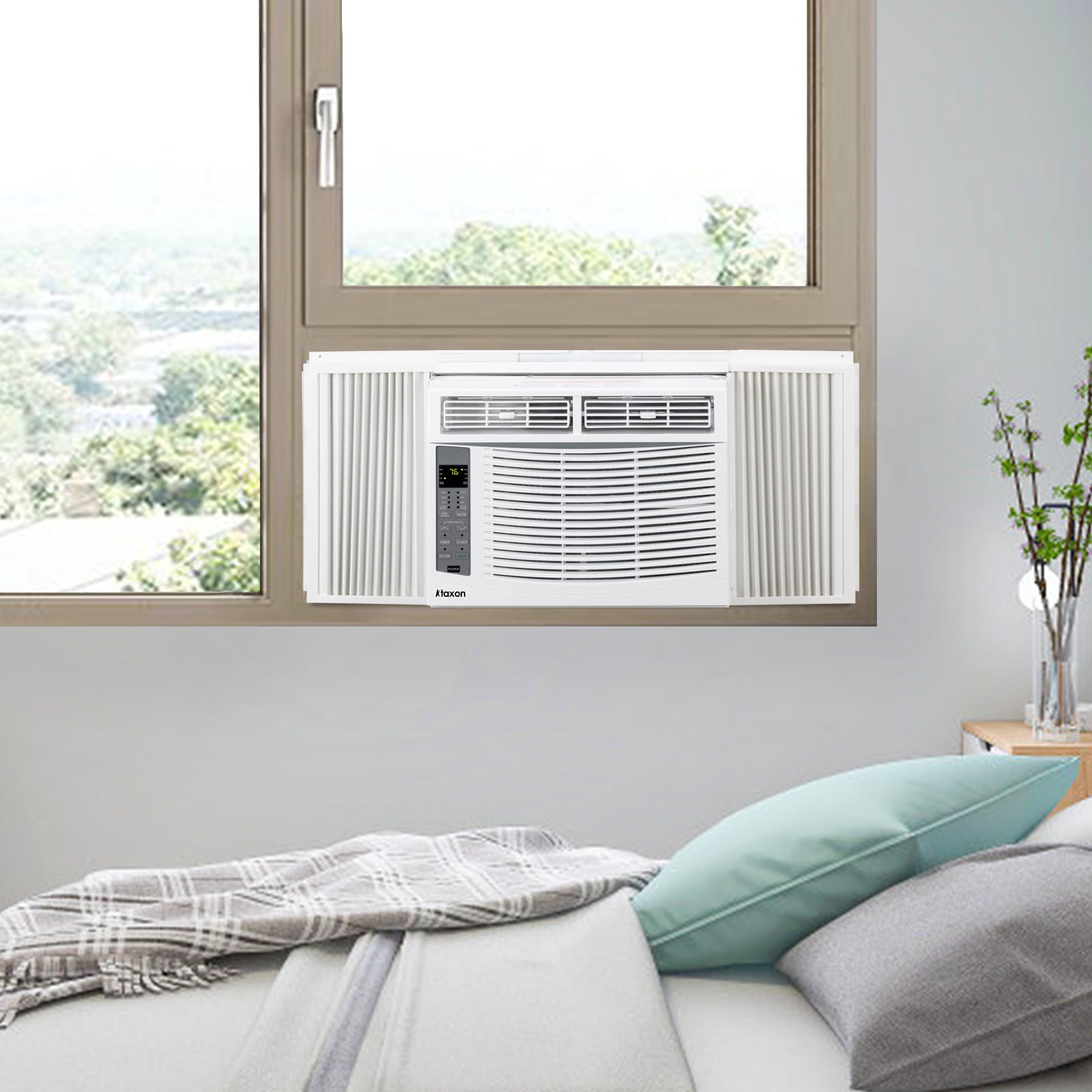 Ktaxon 6000 BTU Window Air Conditioner with WiFi and Remote Control (White, 250 sq ft) 6d69p