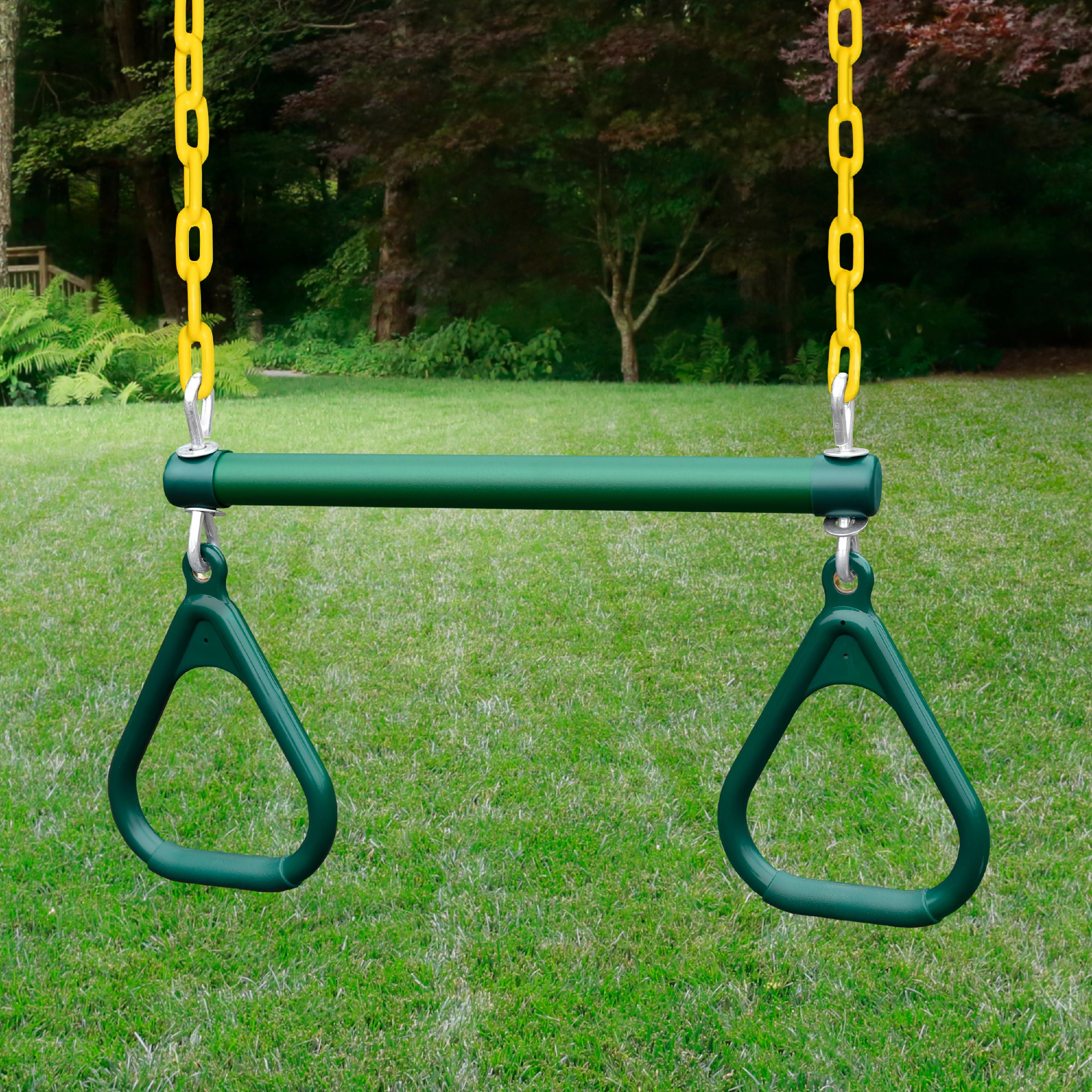 Gorilla Playsets Ozark II Wooden Swing Set with Climbing Wall and Slide (Yellow, 18 ft W x 9 ft D x 9 ft H) 65id6