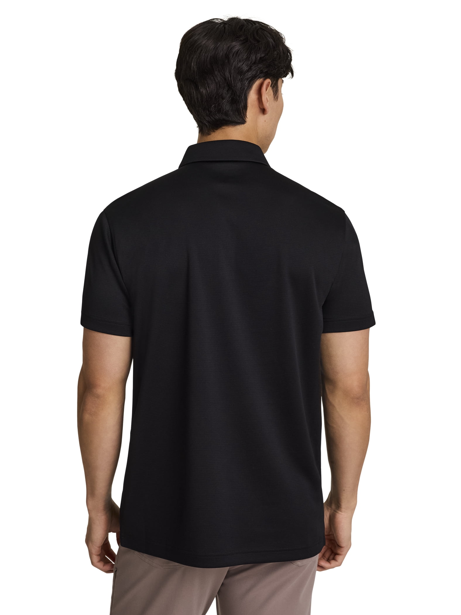 Reebok Men's Performance Polo Shirt, Moisture-Wicking Active Golf Top (Black, XS) glfl4