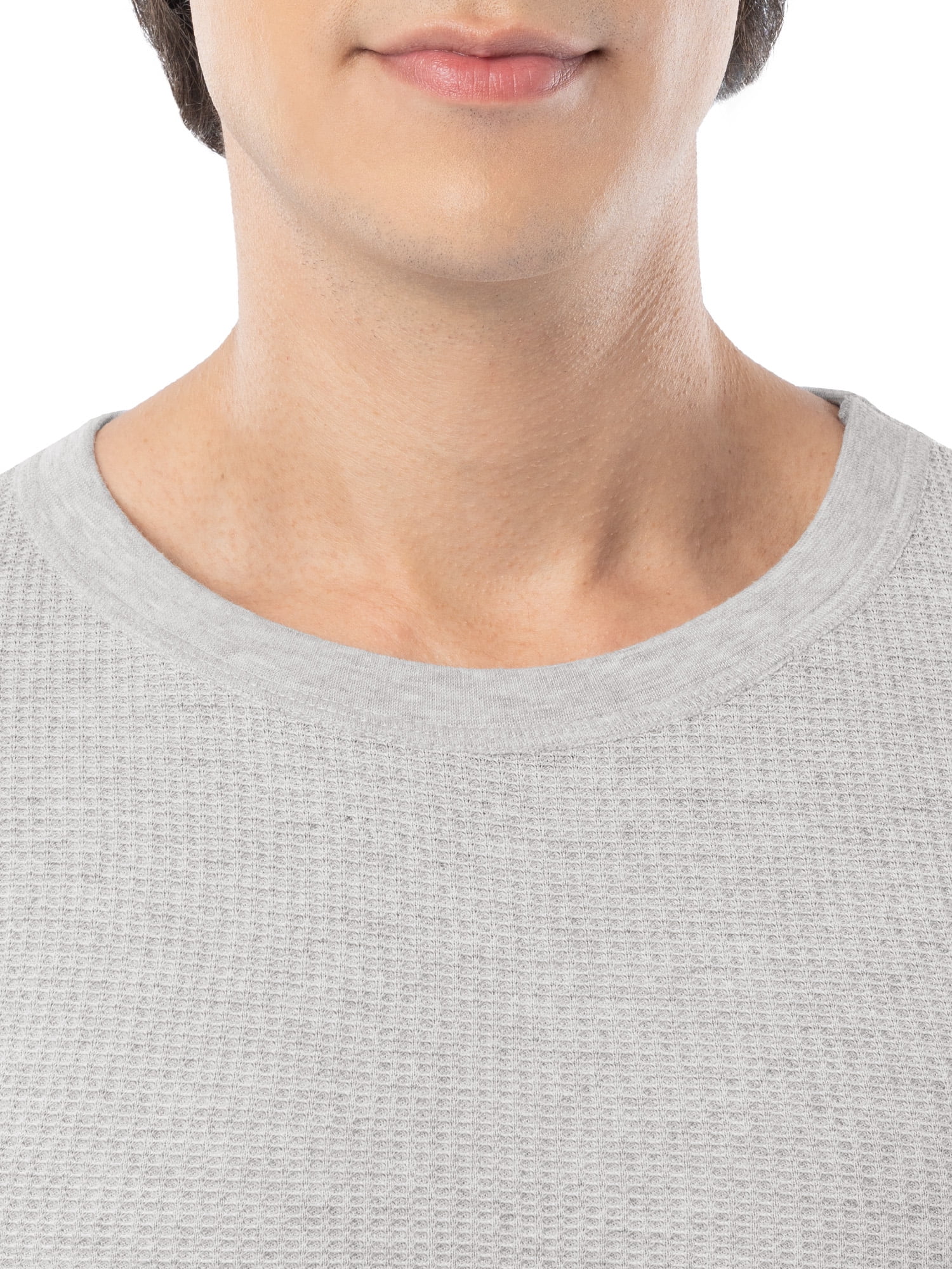 Fruit of the Loom Men's Thermal Waffle Crew Top (Black, 3-Pack) 0i5jn