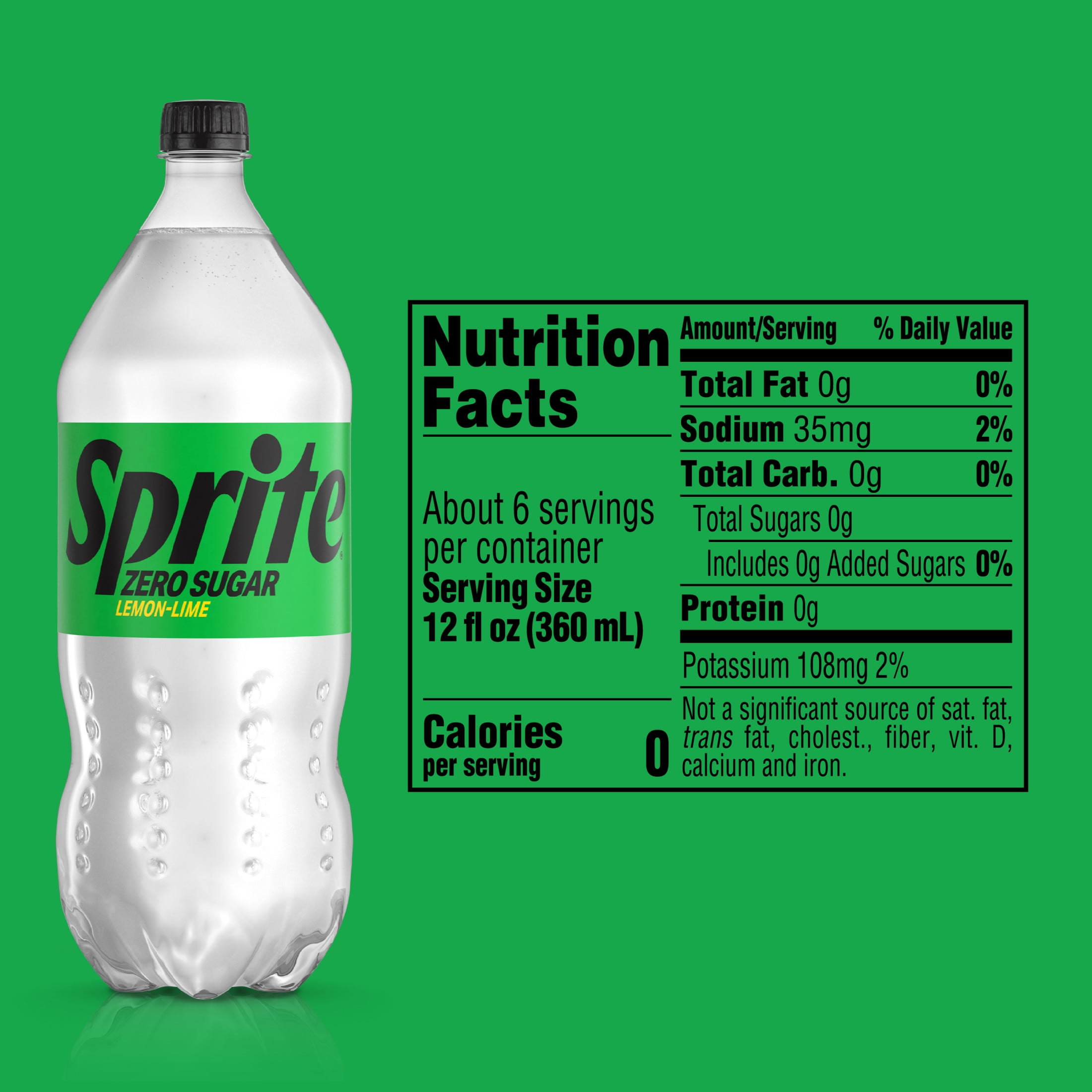 Sprite Zero Sugar Lemon-Lime Soda, Crisp Refreshing Caffeine-Free Soft Drink (67.6 fl oz) 6j7lo