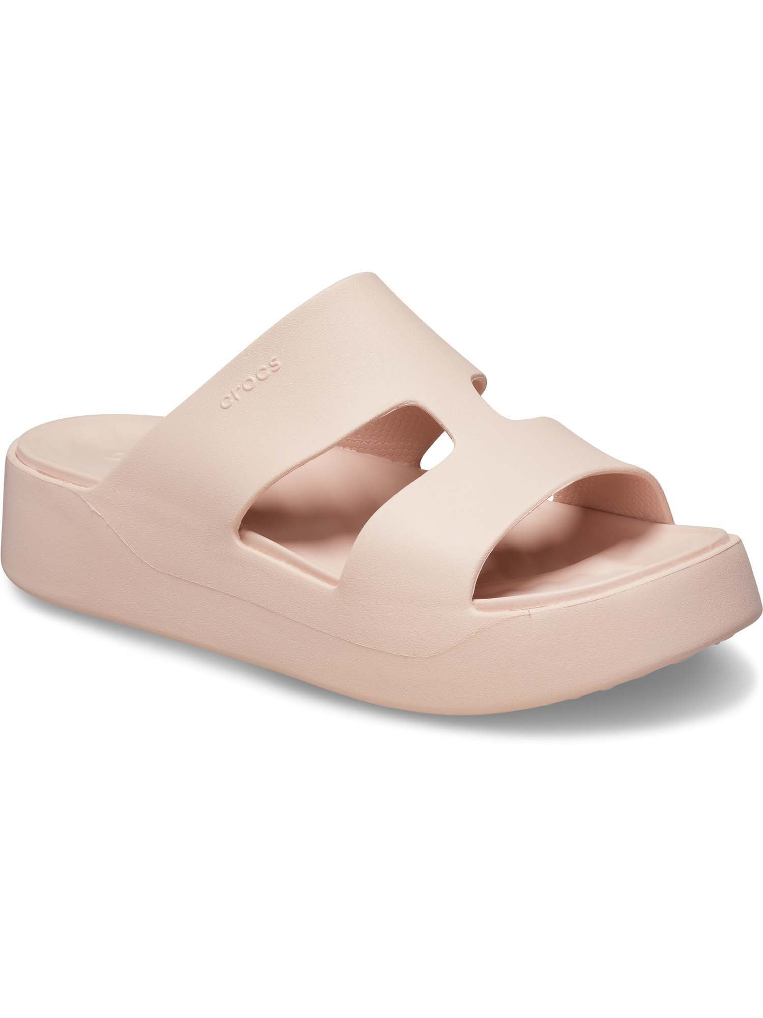 Crocs Women's Getaway Platform H-Strap Sandal Lightweight Comfort Footwear (Black, 8 US) c1qay