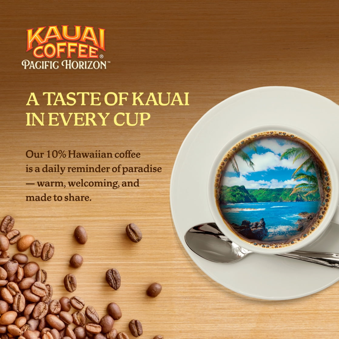 Kauai Coffee Vanilla Macadamia Nut Medium Roast Arabica Coffee, Keurig K-Cup Pods (10 Count) gp4ua
