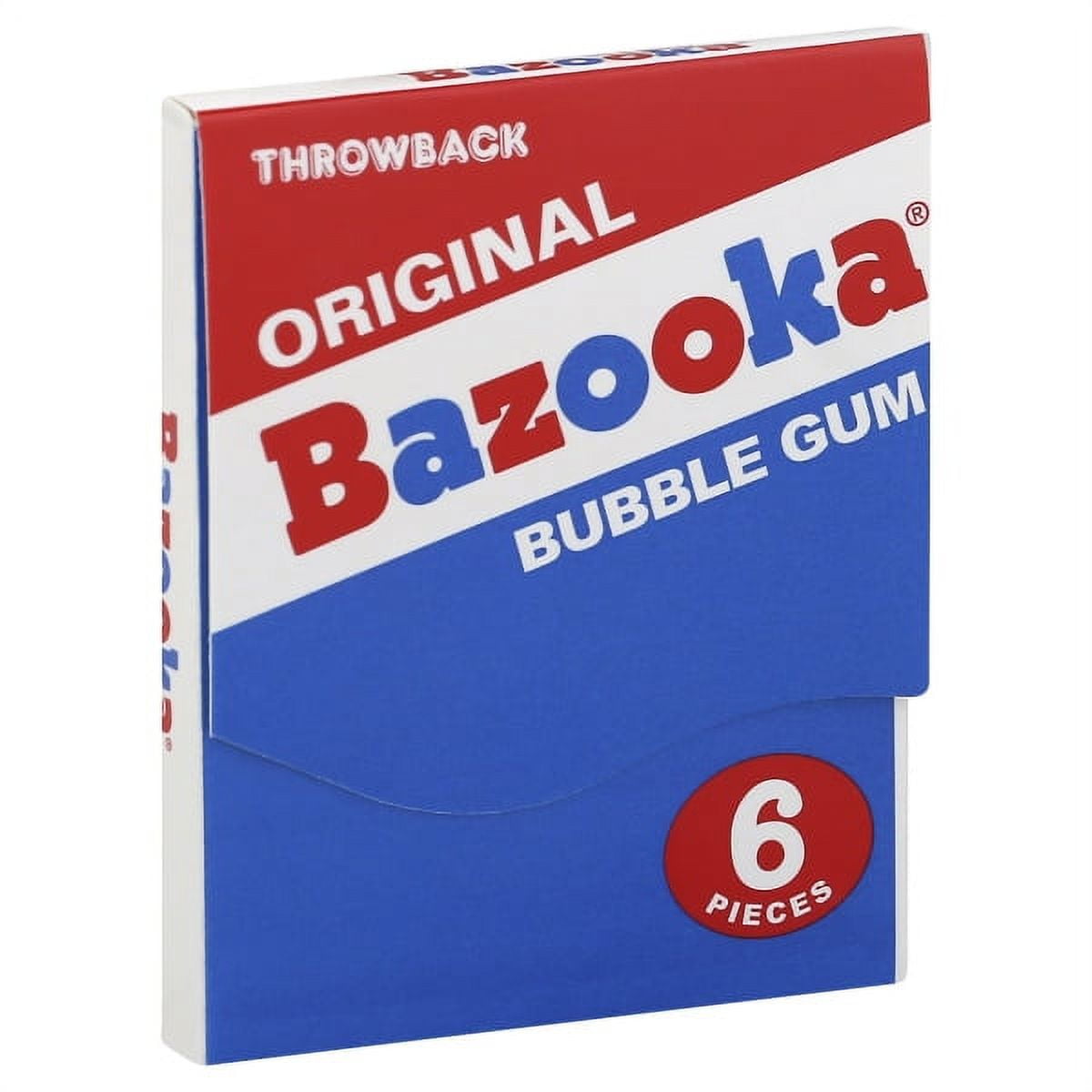 Bazooka Bubble Gum Original Nostalgia Mini-Wallet Pack (6 Pieces) wxmve