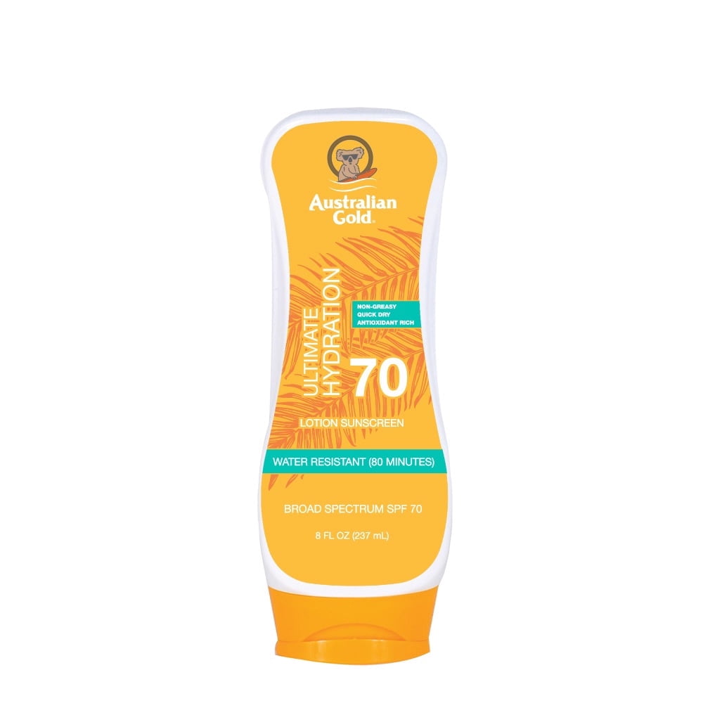 Australian Gold General Protection Ultimate Hydration Lotion Sunscreen, Broad Spectrum SPF 70, Cocoa Dreams Scent (8 fl oz) a285e