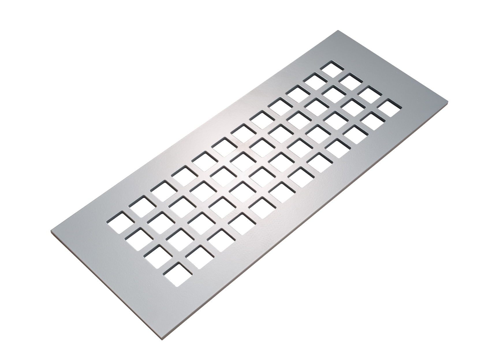 Reggio Register Grid Floor Grille Heavy-Duty Aluminum Air Vent (Black, 2.25 in x 12 in) hw5e4