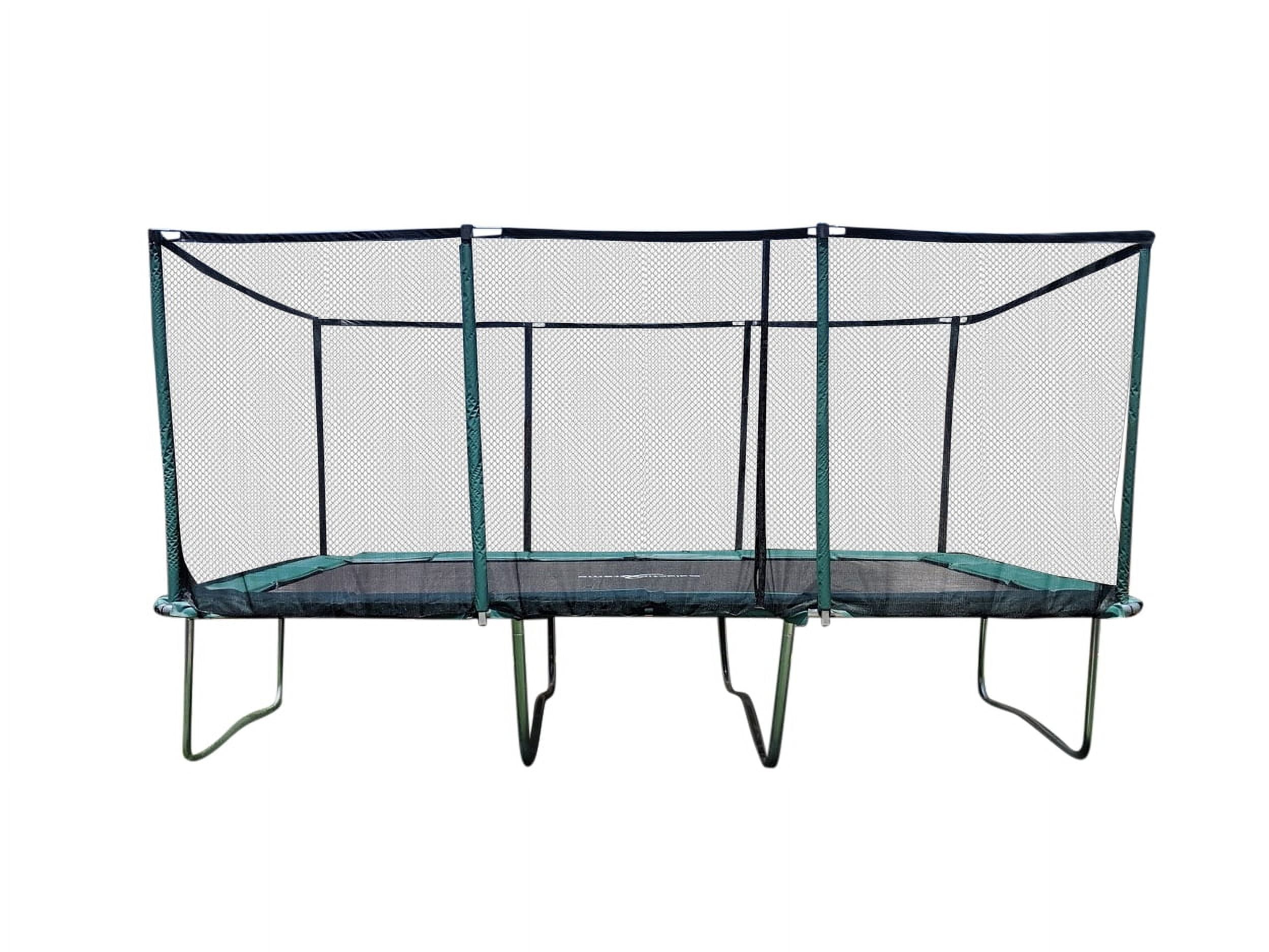 Galactic Xtreme Outdoor Rectangle Trampoline with Safety Net Enclosure (Black, 10x17 ft) dvk21