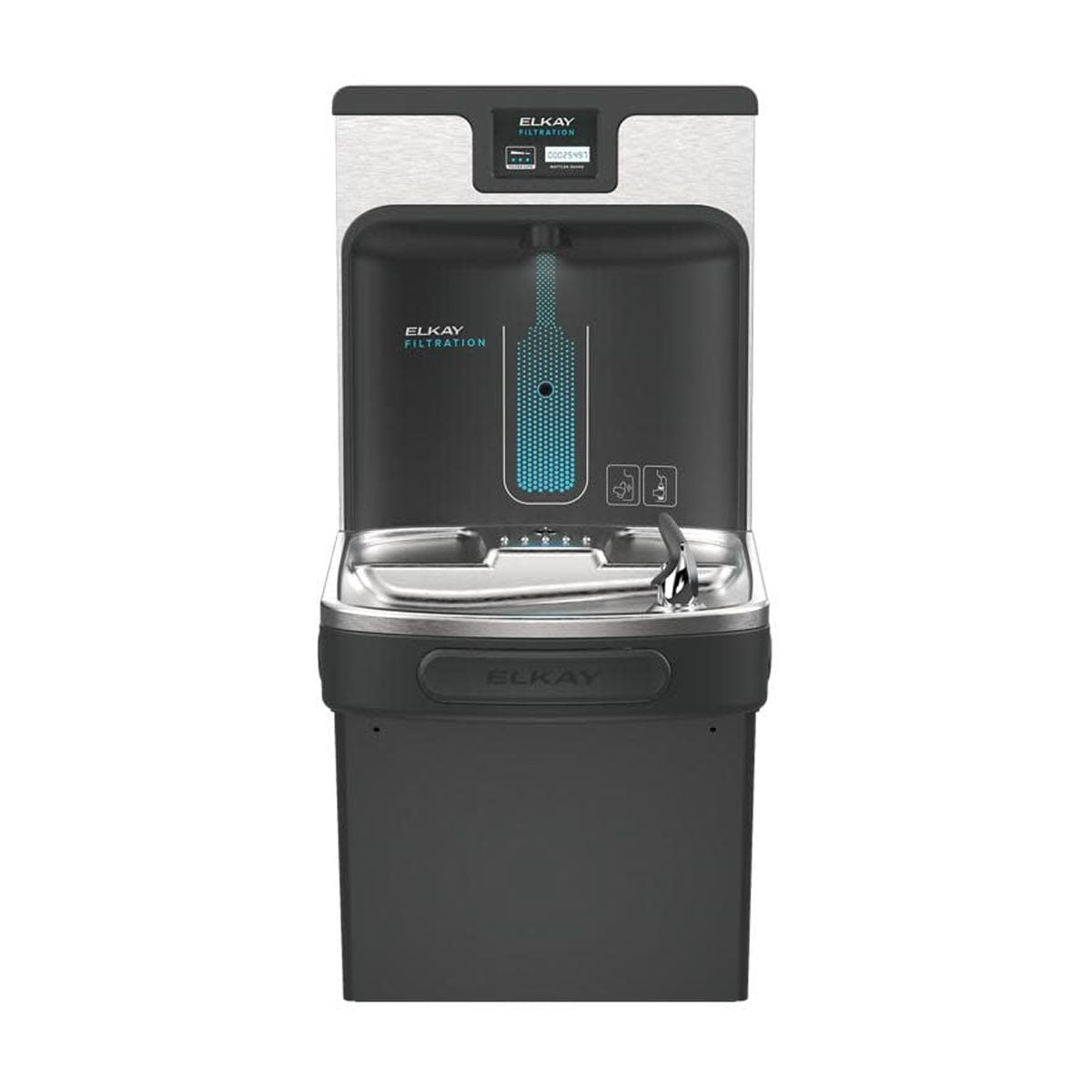 Elkay EZH2O Drinking Fountain and Water Station with ADA Cooler (Stainless Steel, 1.5 GPM) dajof