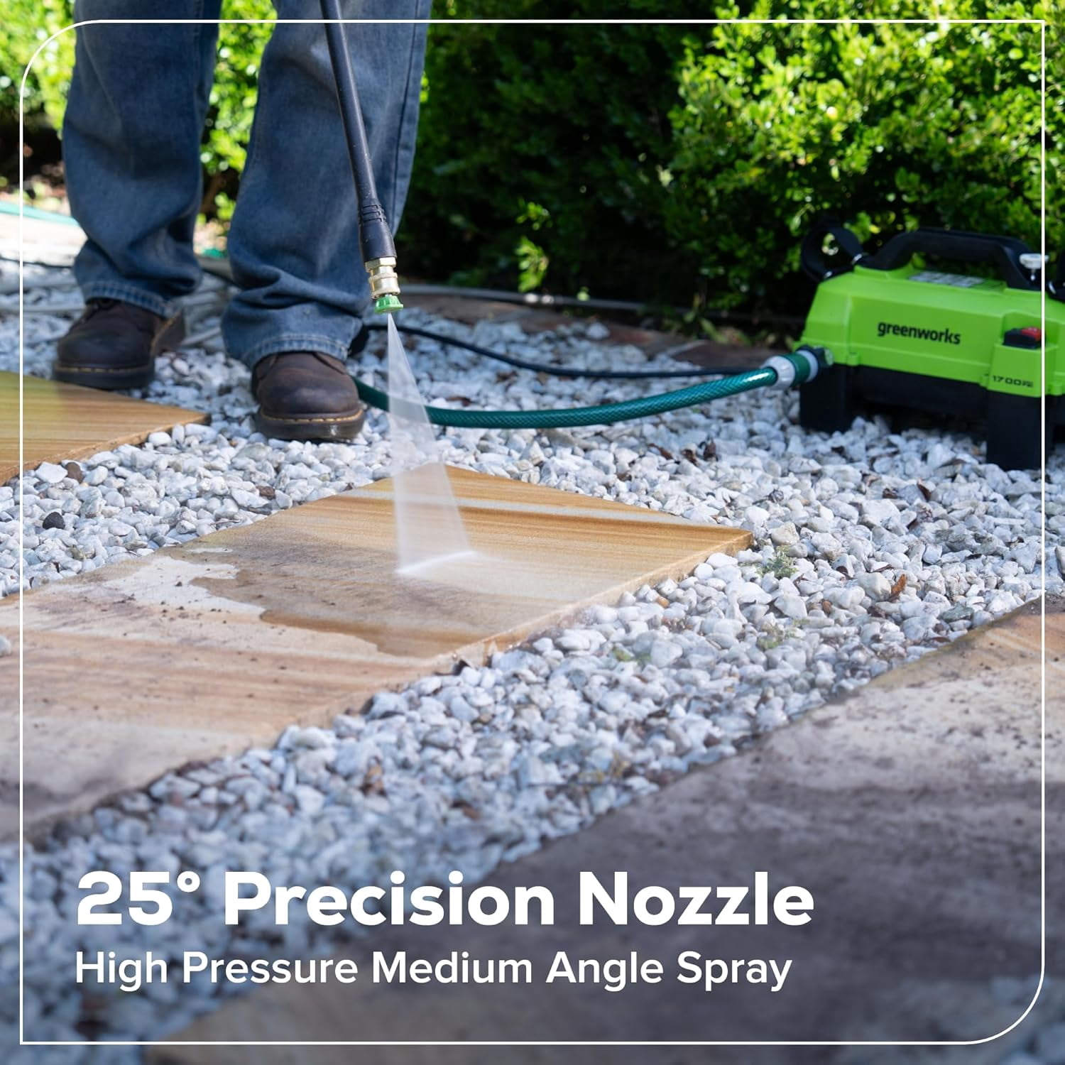 Greenworks 1700 PSI Electric Pressure Washer with 20 ft Hose and Spray Wand (1.2 GPM) mreou