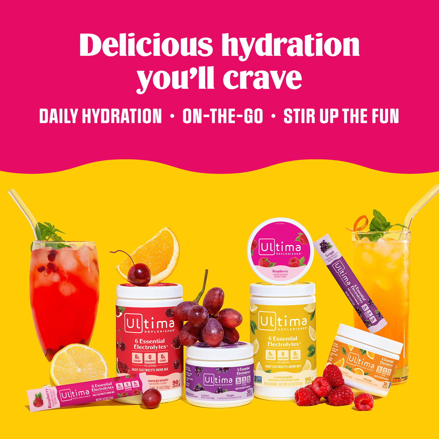 Ultima Replenisher Hydration Electrolyte Powder, Sugar-Free Lemonade (30 Servings) cjsxp