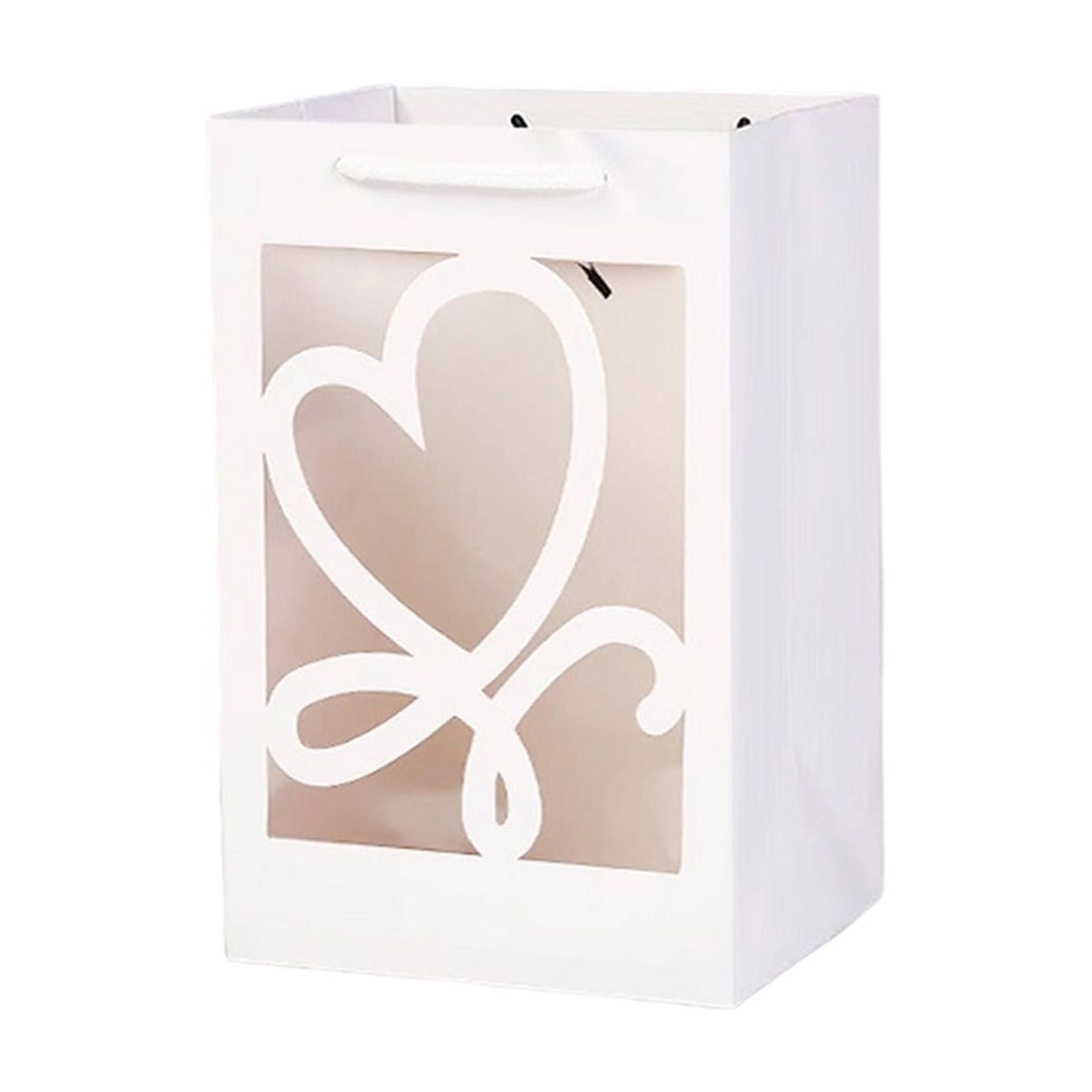 Anhility Clear Gift Bags with Handles (Transparent, 7.09 x 5.12 x 9.84 in) 56pe1