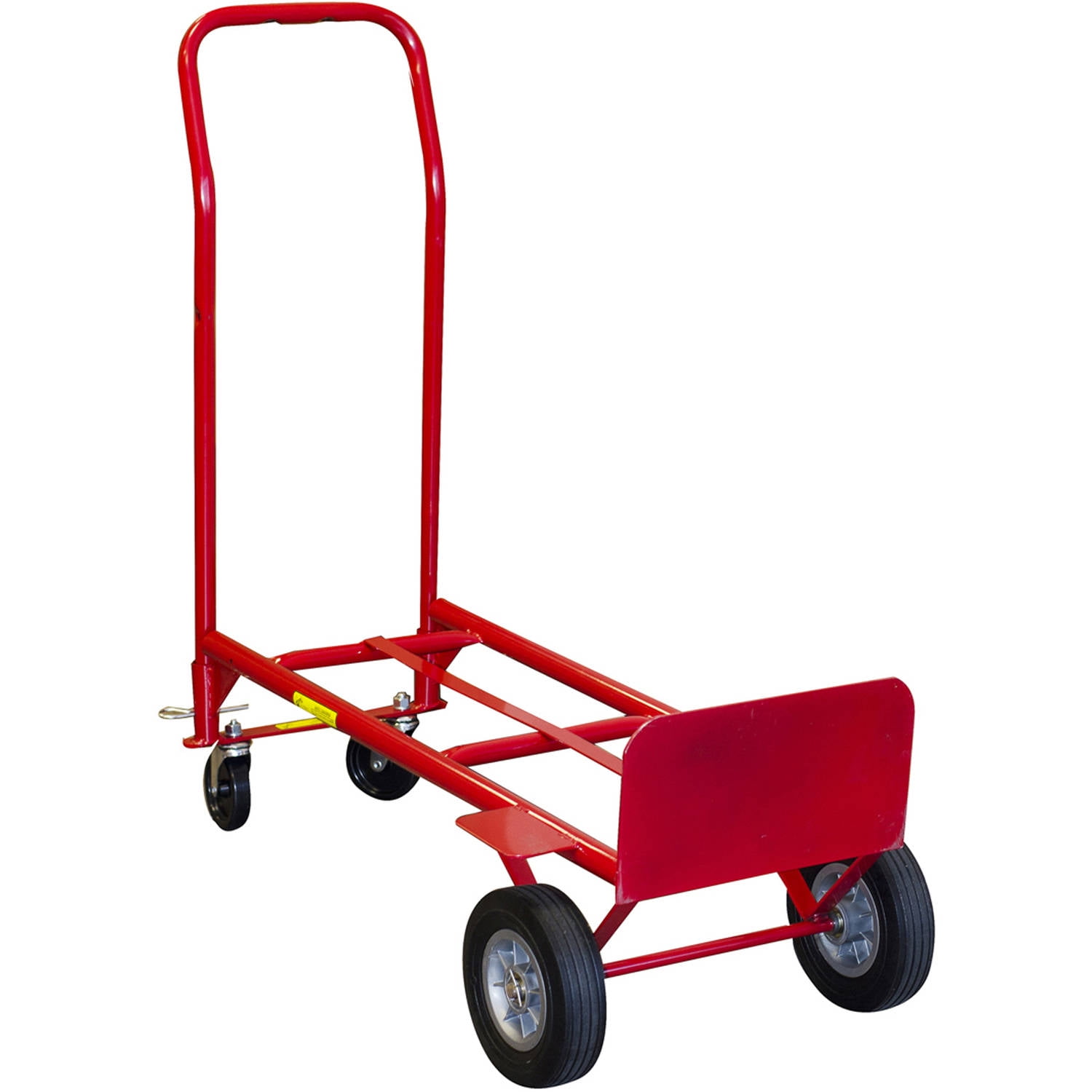 Milwaukee Convertible Hand Truck, Heavy-Duty Steel Dolly with Puncture-Proof Tires (600 lb Capacity, 47 in Height) y92w3