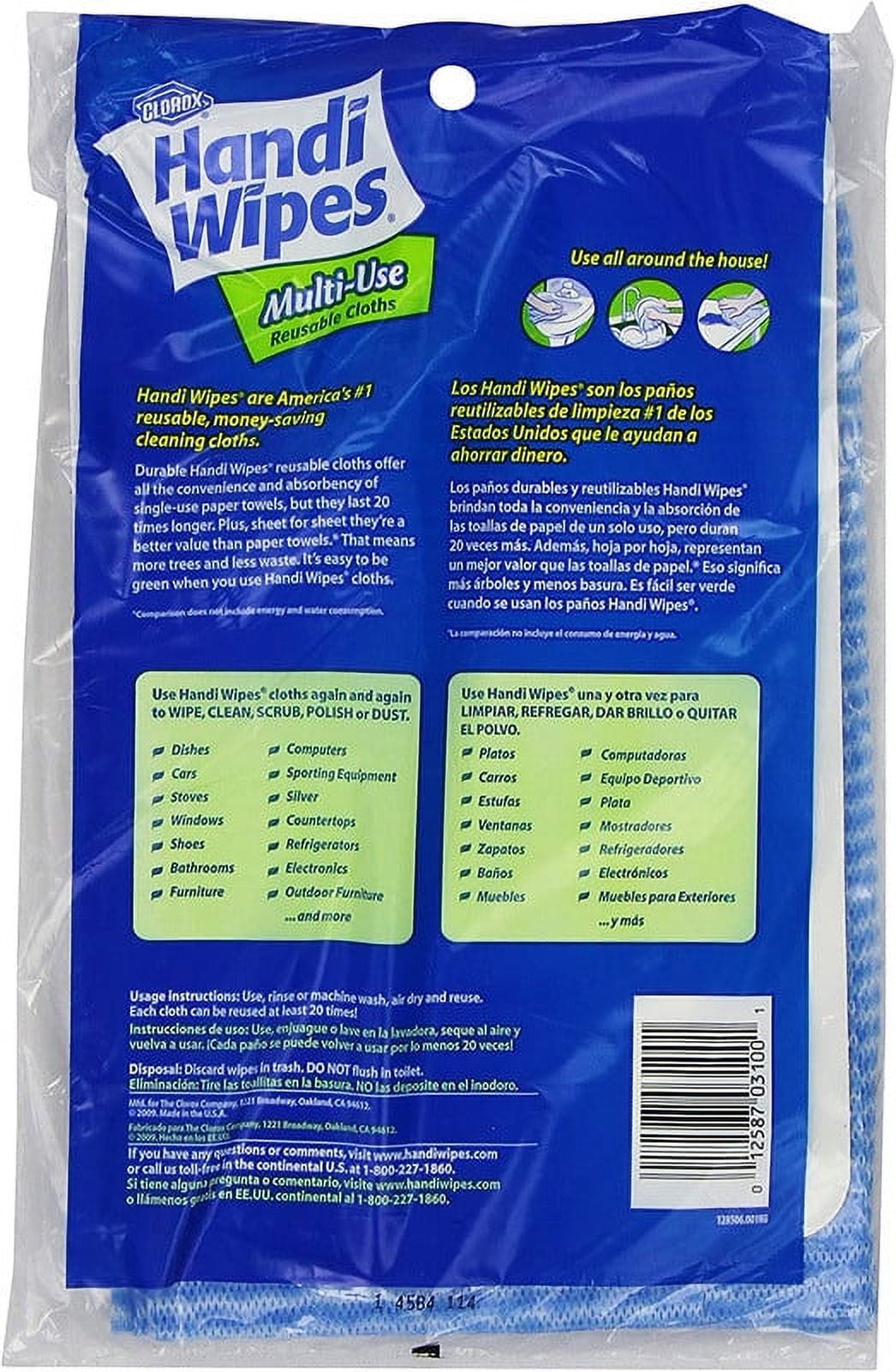 Clorox Handi Wipes Multi-Use Reusable Cleaning Cloths (White, 6 Count) h83bw