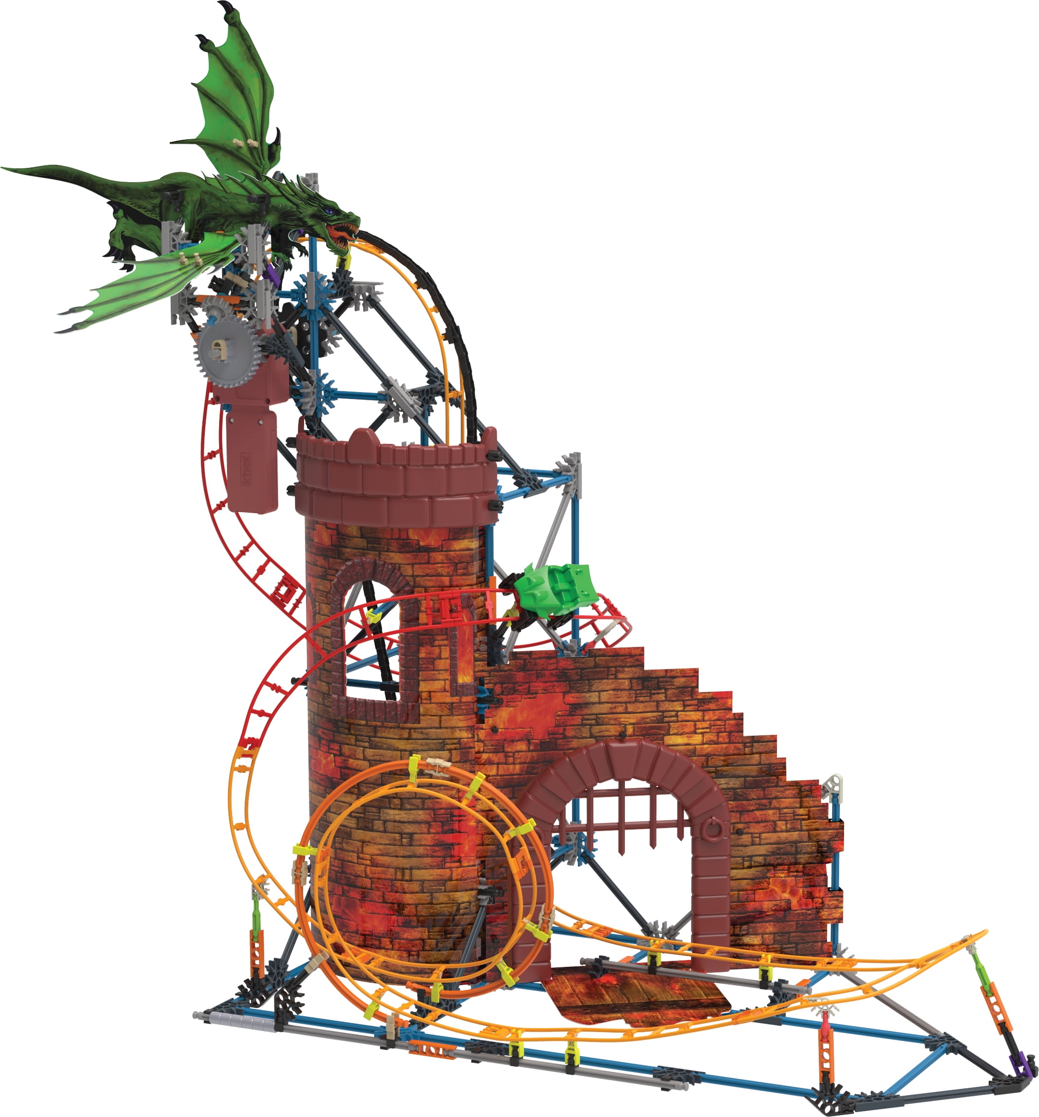 K'NEX Dragon's Revenge Roller Coaster Construction Set (578 Pieces) g8n1v