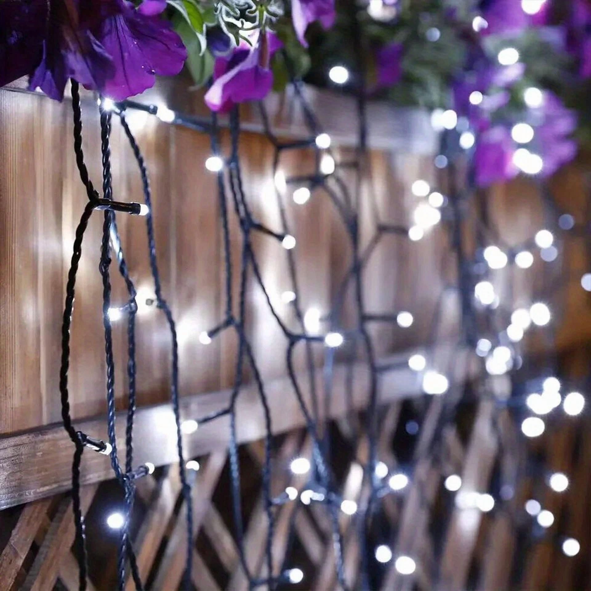 VAULT Solar LED String Lights for Christmas Party and Garden Decor (White, 100 Count) 0wn33