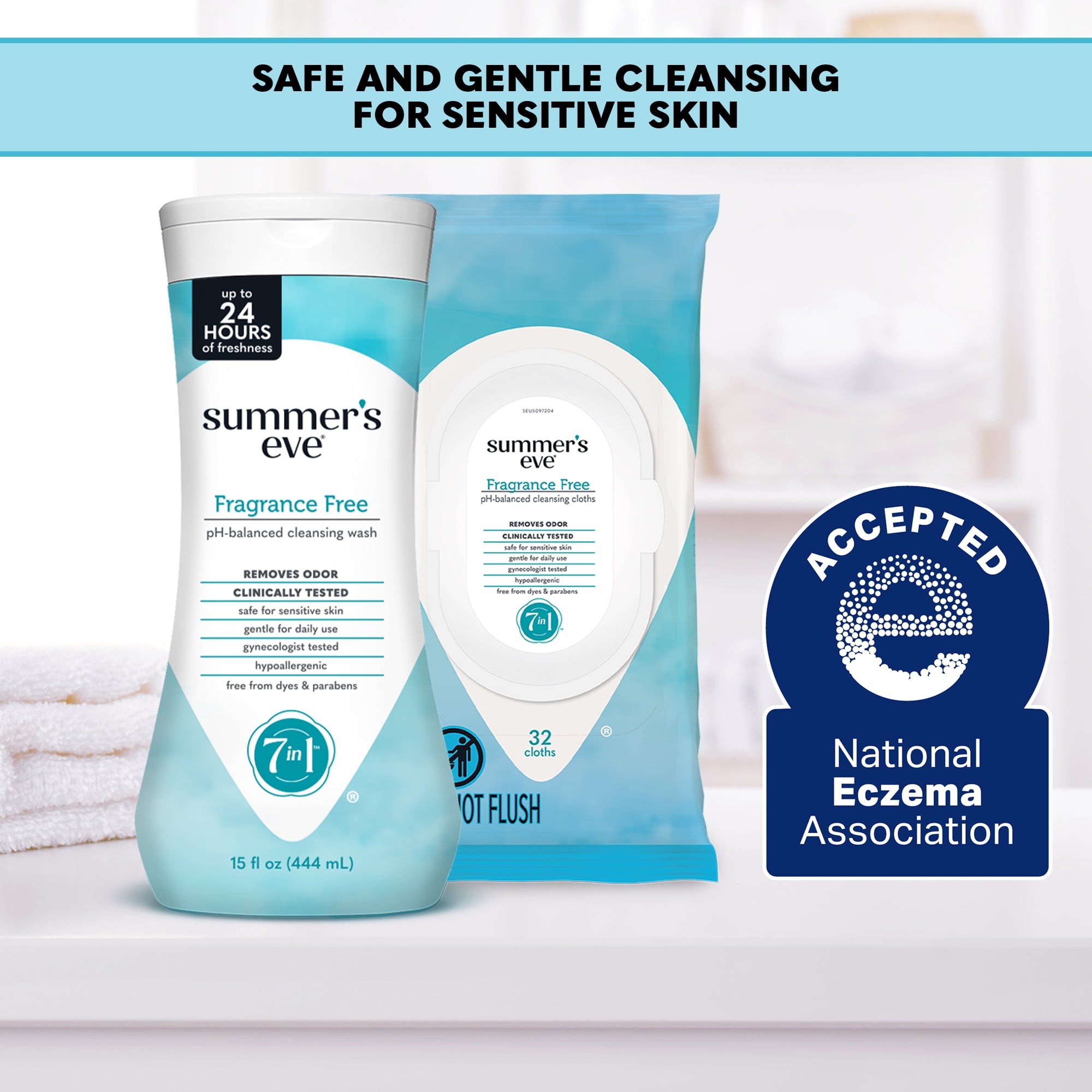 Summer's Eve Fragrance Free Daily Feminine Cleansing Wash (Sensitive Skin, 15 oz) h8i96