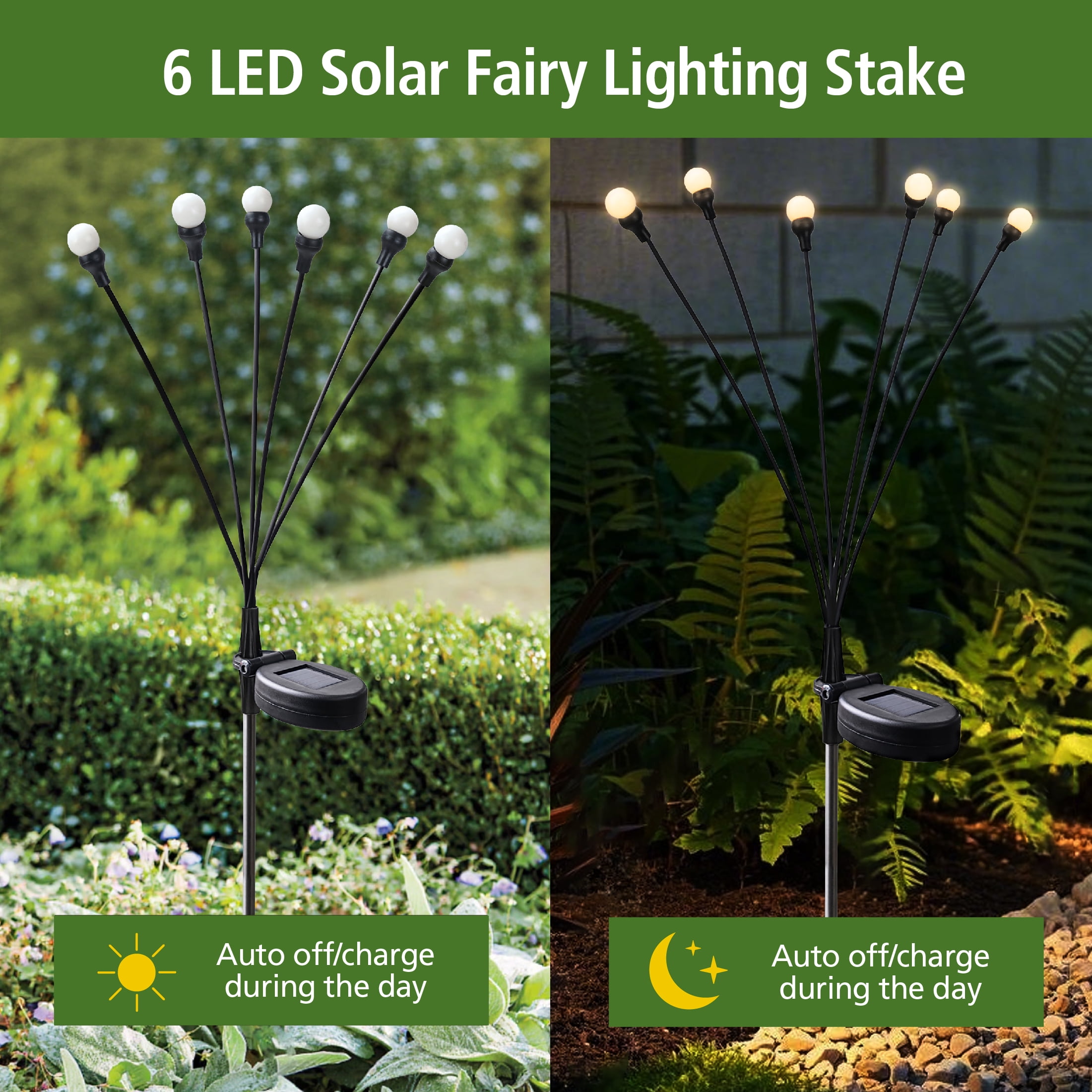 Mainstays Outdoor Solar LED Fairy Light Stake (Warm White, 28.4 in Height) hp5ap