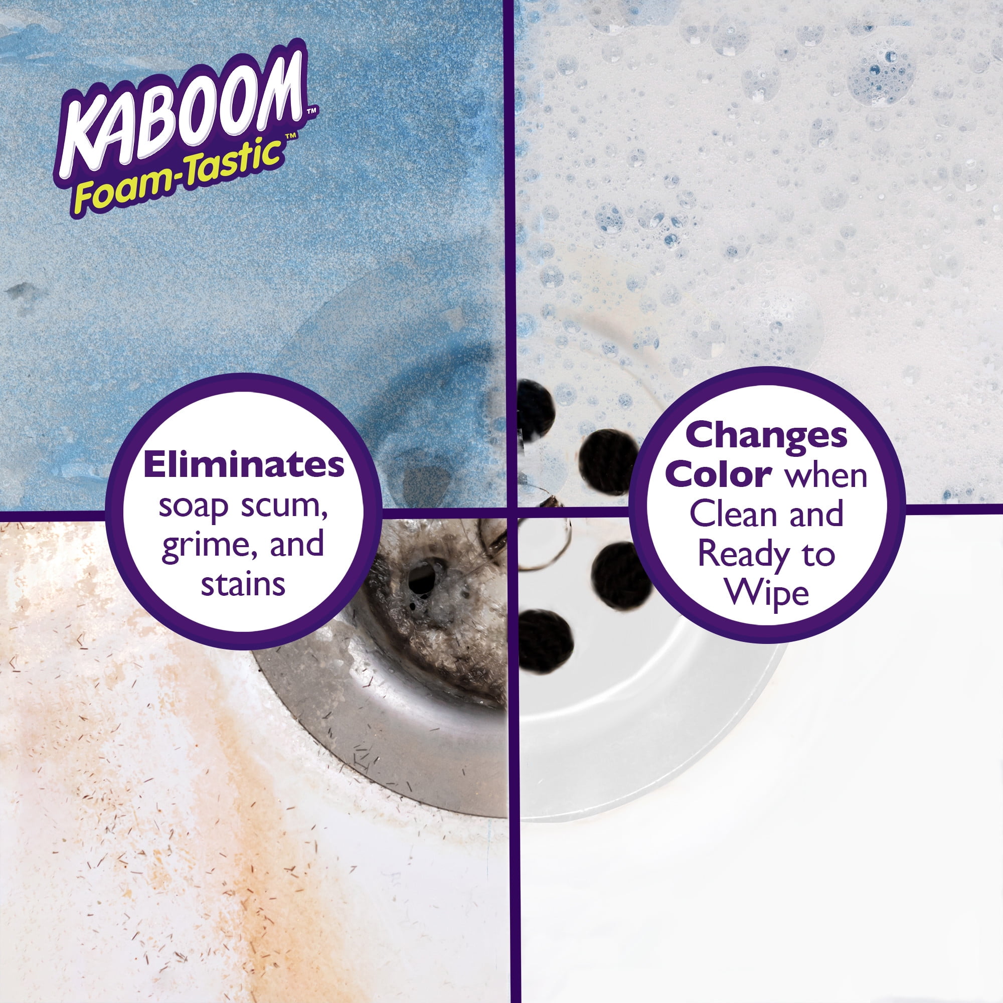 Kaboom Foam-Tastic Bathroom Cleaner with OxiClean, Citrus Scent (19 oz, 2 Pack) 3f01d - Image 2