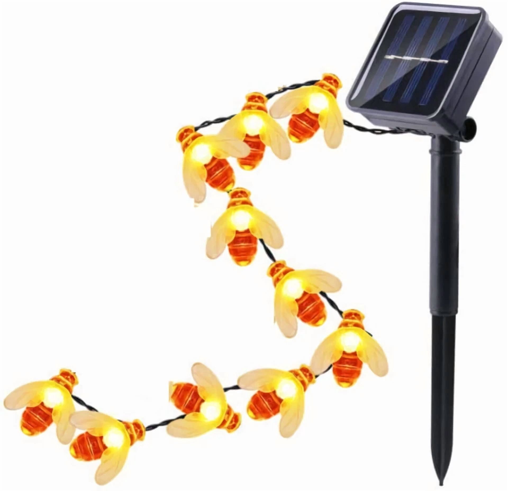 Purely Elizabeth Solar String Lights Bumblebee Garden Decor (Warm White, 19.7 in) y8qz9