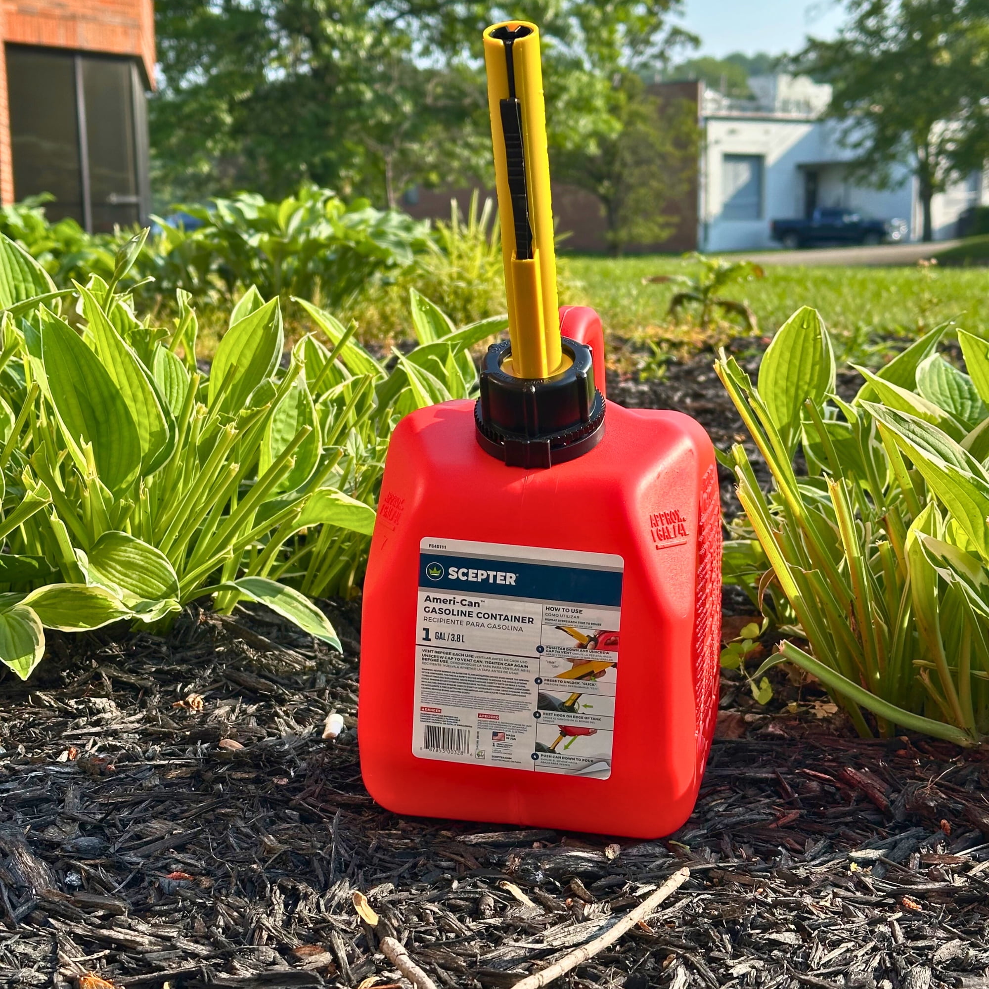Scepter Ameri-Can Fuel Container with Easy-Flo Spout (Red, 1 gal) okop5