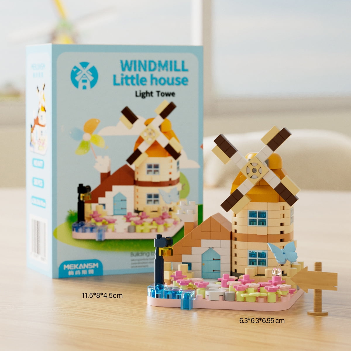 CONUSEA Windmill House Building Blocks Set (1802 Pieces, Micro Construction Model) 6qo5c