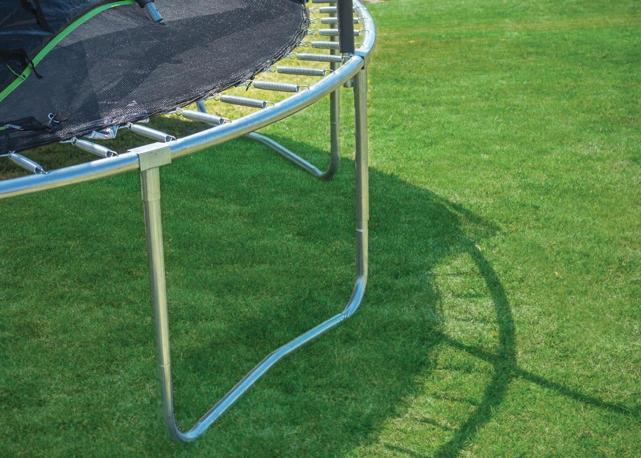 Jumpking 14 ft Outdoor Recreational Trampoline with Safety Enclosure and Weather-Resistant Frame (Green, 14 ft) 4kfcp