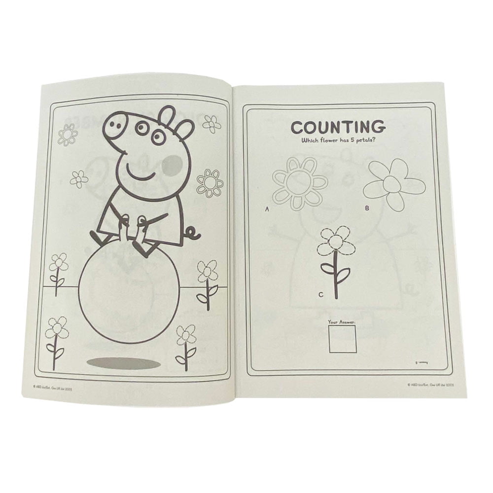 BAZIC Peppa Pig Jumbo Coloring Activity Book Set (Multicolor, 2 Pack, 8 in x 11 in) 2o9qv