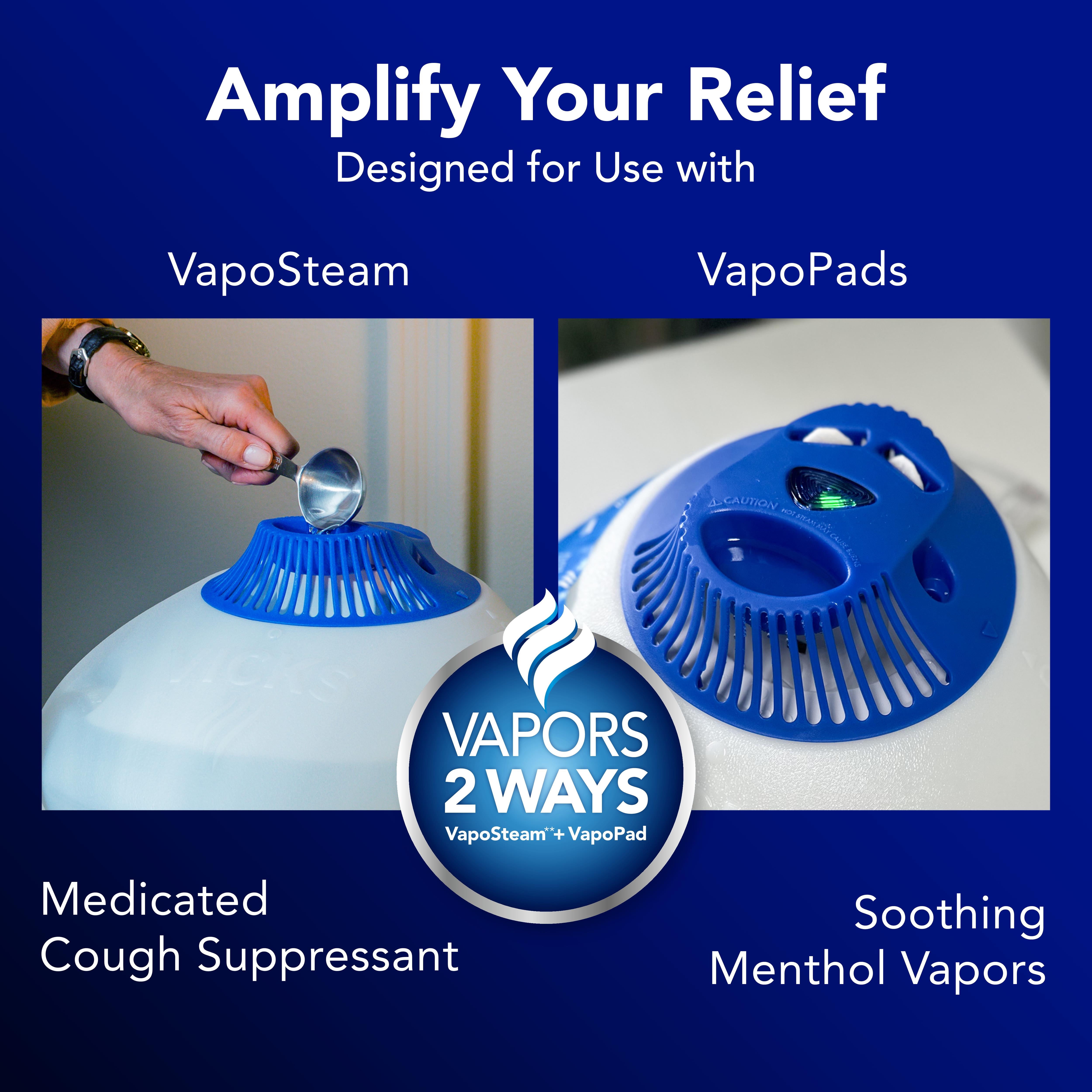 Vicks Warm Steam Vaporizer Humidifier with Night Light (White, 1.5 gal) xbk7s
