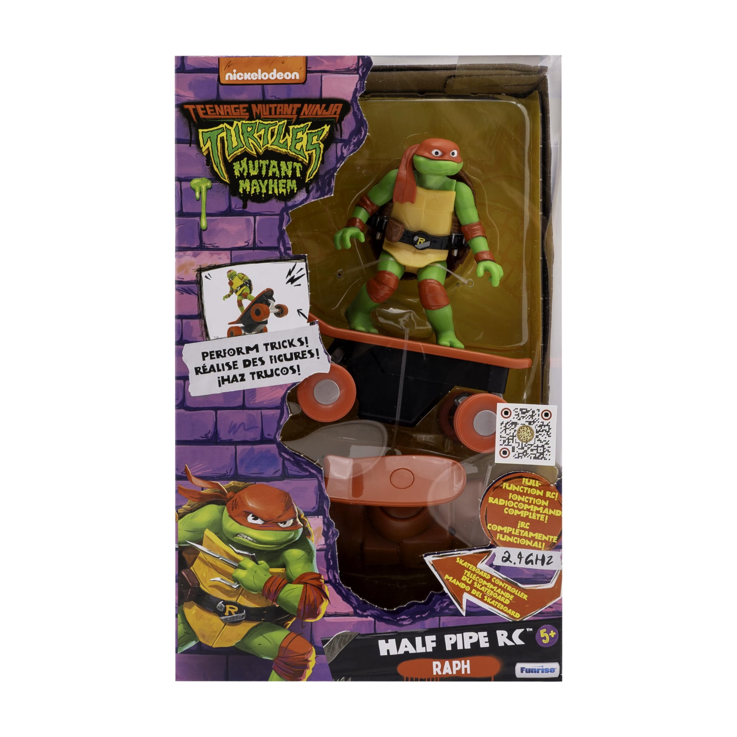 Teenage Mutant Ninja Turtles Raphael Half Pipe RC Skateboard Vehicle (Red, 1 ct) wgwqx