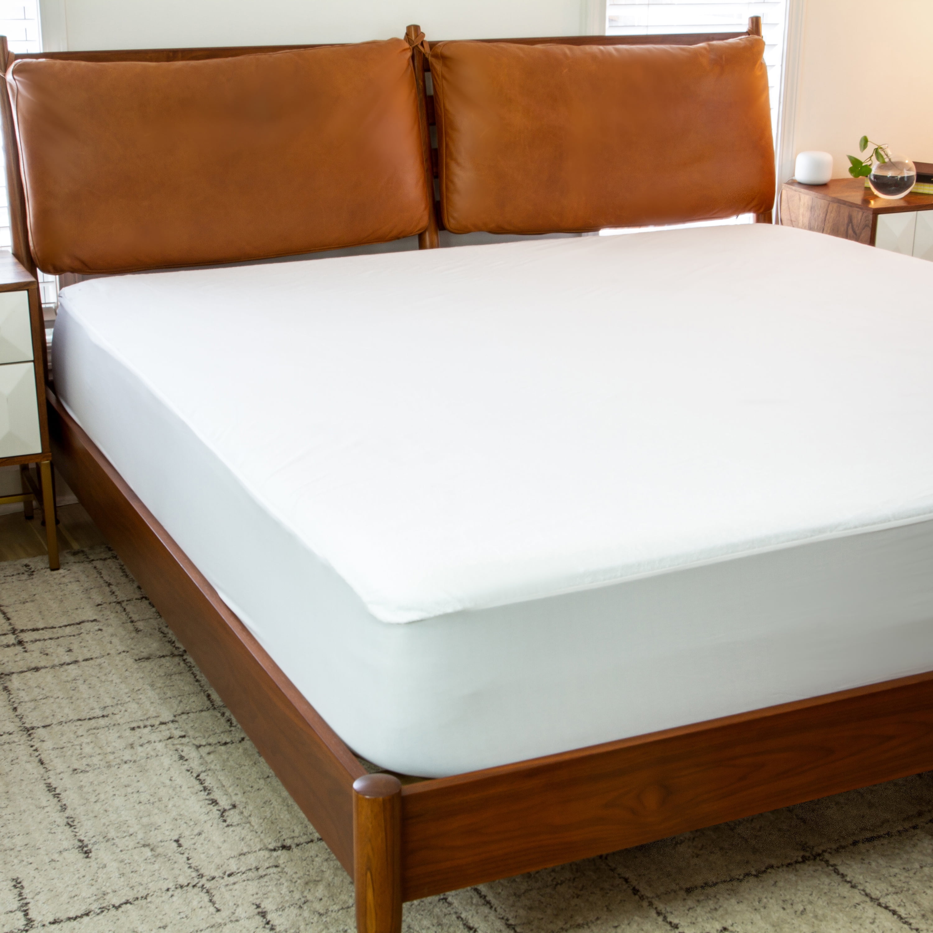 Flash Furniture Capri Premium Waterproof Mattress Protector (White, King Size) s8j9b