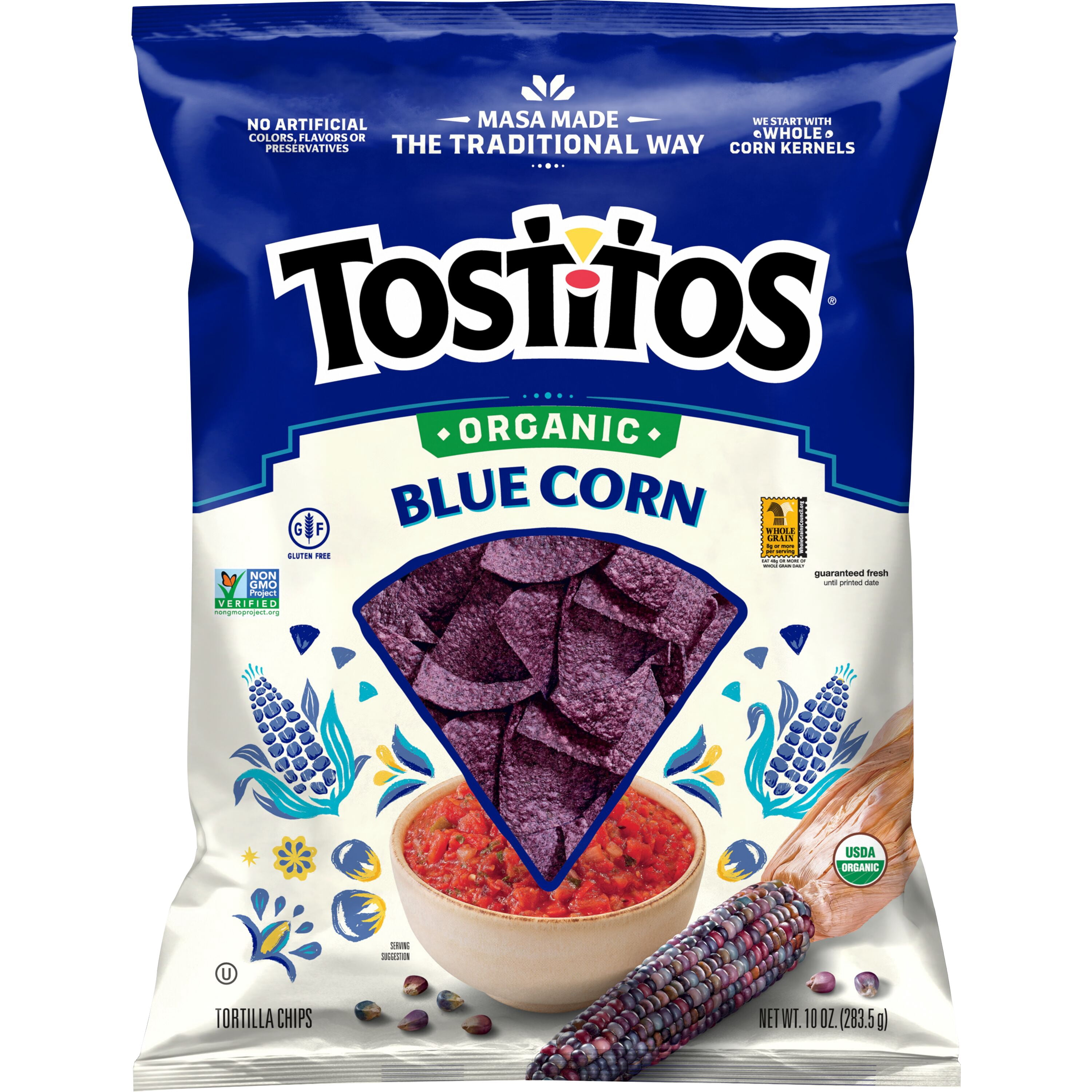 Tostitos Organic Blue Corn Tortilla Chips (Blue, 10 oz) itnyj