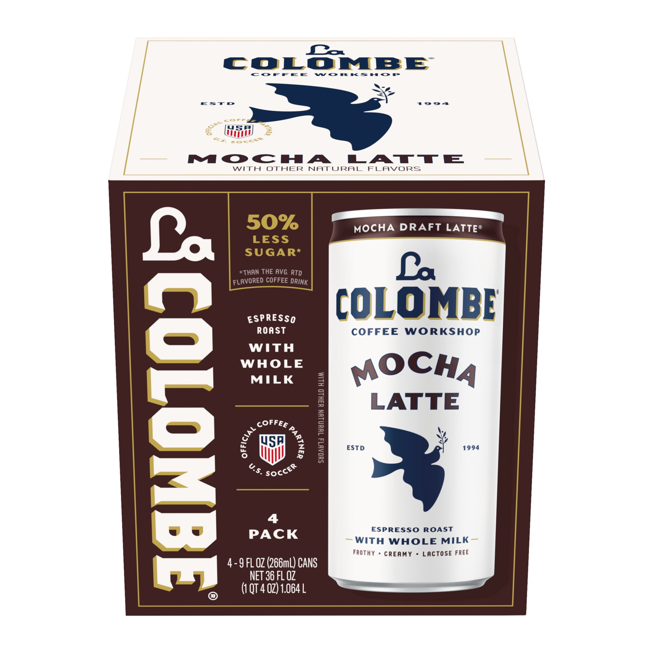 La Colombe Mocha Draft Latte Cold Brew Coffee (Mocha, 36 fl oz, 4 Pack) yiifk - Image 7