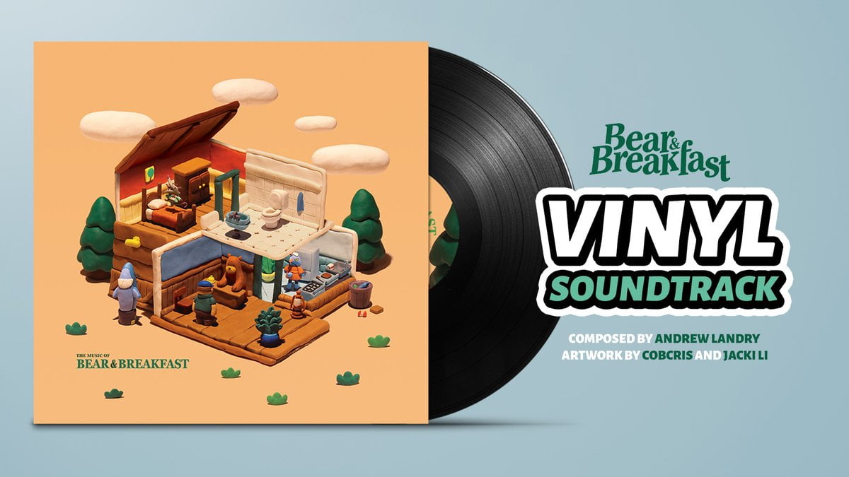 iam8bit Bear and Breakfast Soundtrack 2xLP Vinyl Record (Black, 2-Disc Set) 30wur