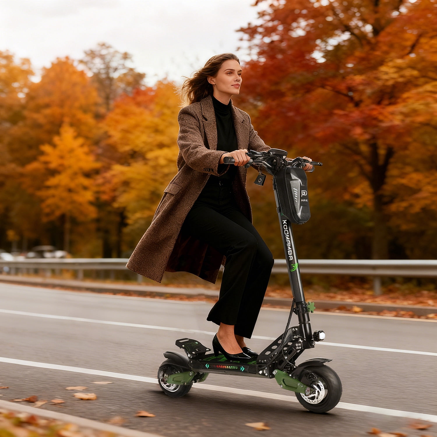Goobee ZU06 Electric Scooter 1200W Motor 35 MPH High-Speed Commuter (10 in Tires, 50 Miles Range) hwm8j
