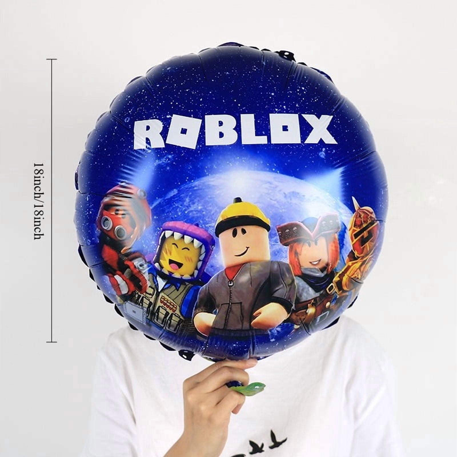 Htrade Roblox Birthday Party Foil Balloons (Blue, 6 Pack) 7f9ut
