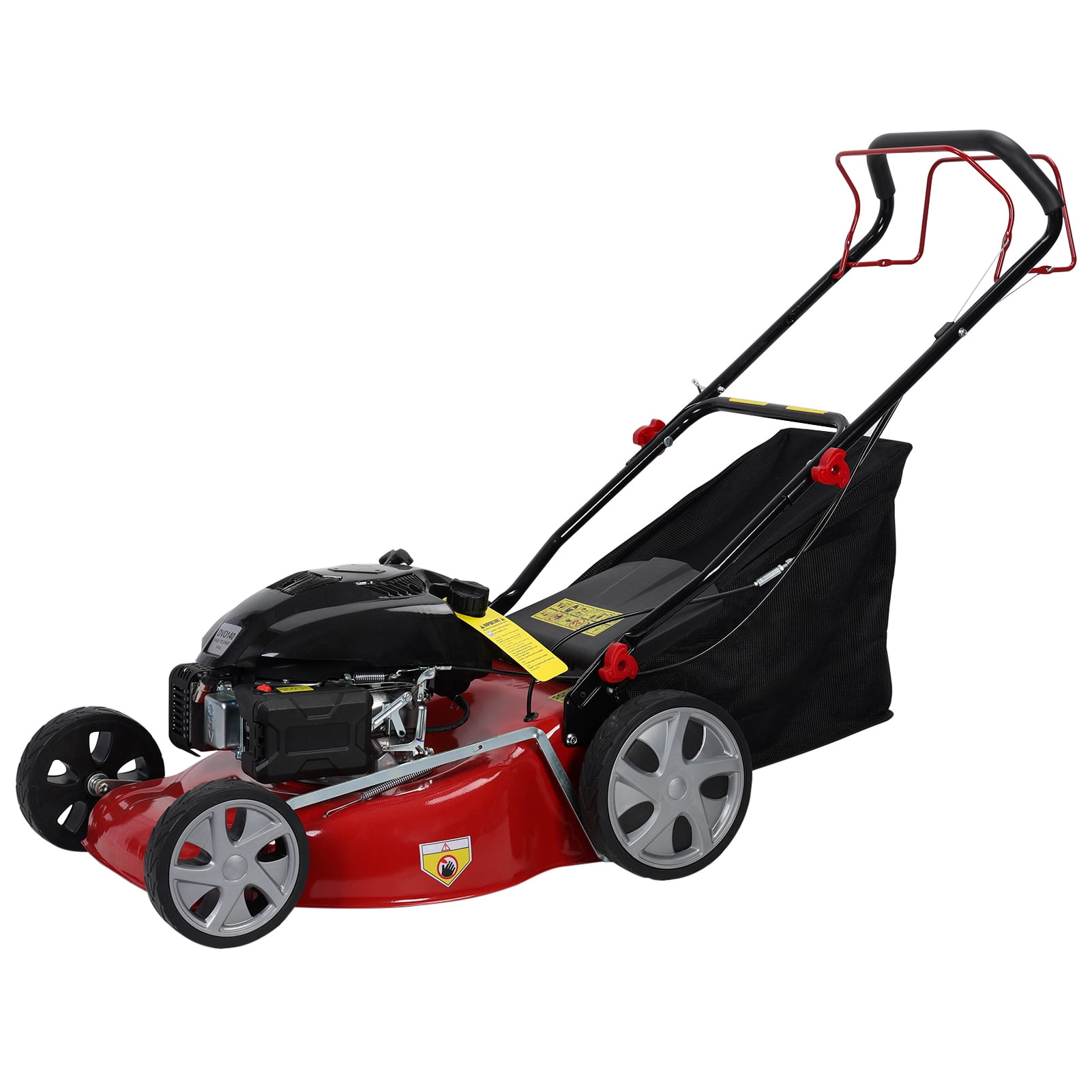 Kitem Self-Propelled Gas Lawn Mower, 141cc Engine, 20 in Cutting Deck, 3-in-1 Discharge with Grass Collection (Red, 20 in) 3070u