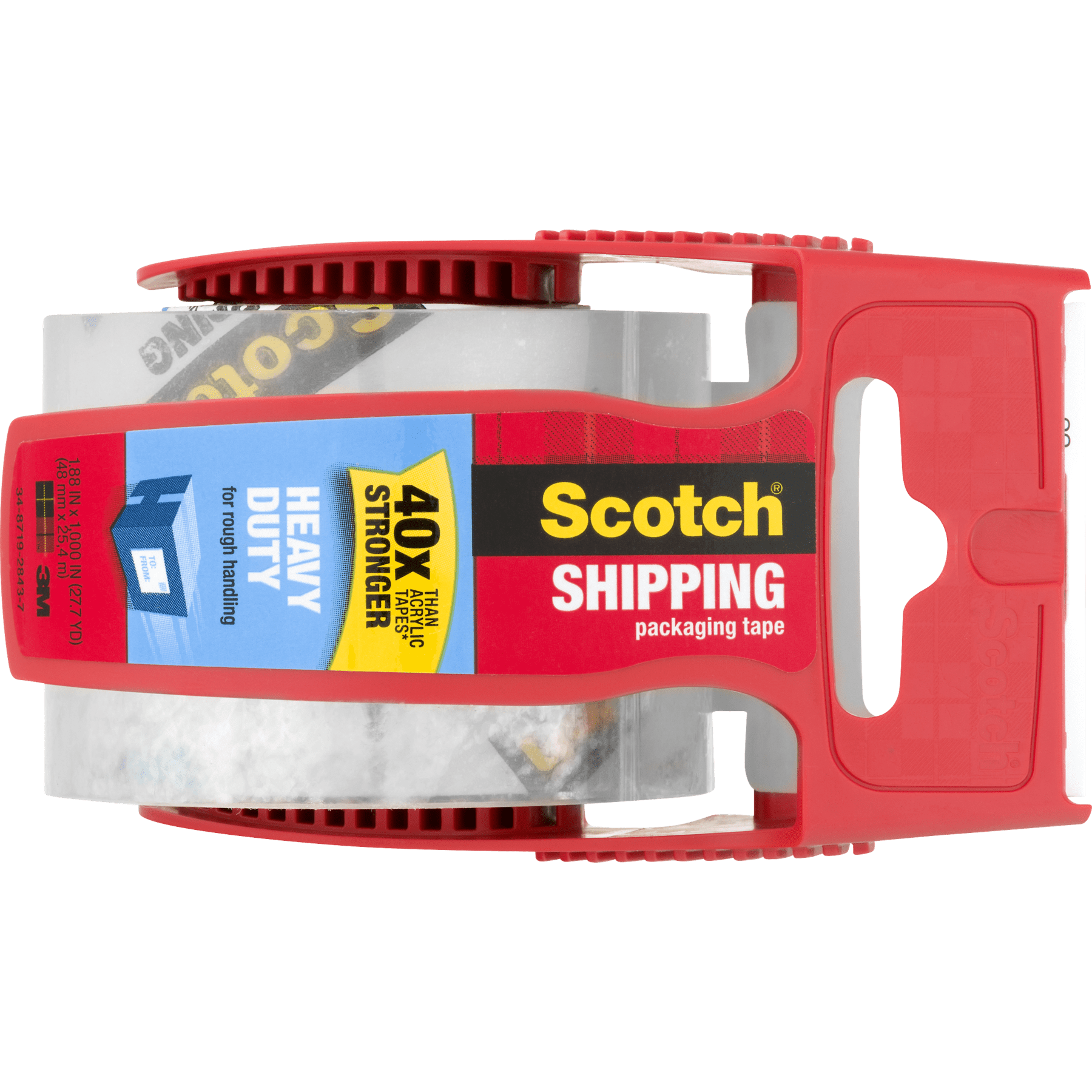 Scotch Heavy Duty Shipping Packaging Tape with Dispenser (Clear, 1.88 in. x 1000 in.) owqj7