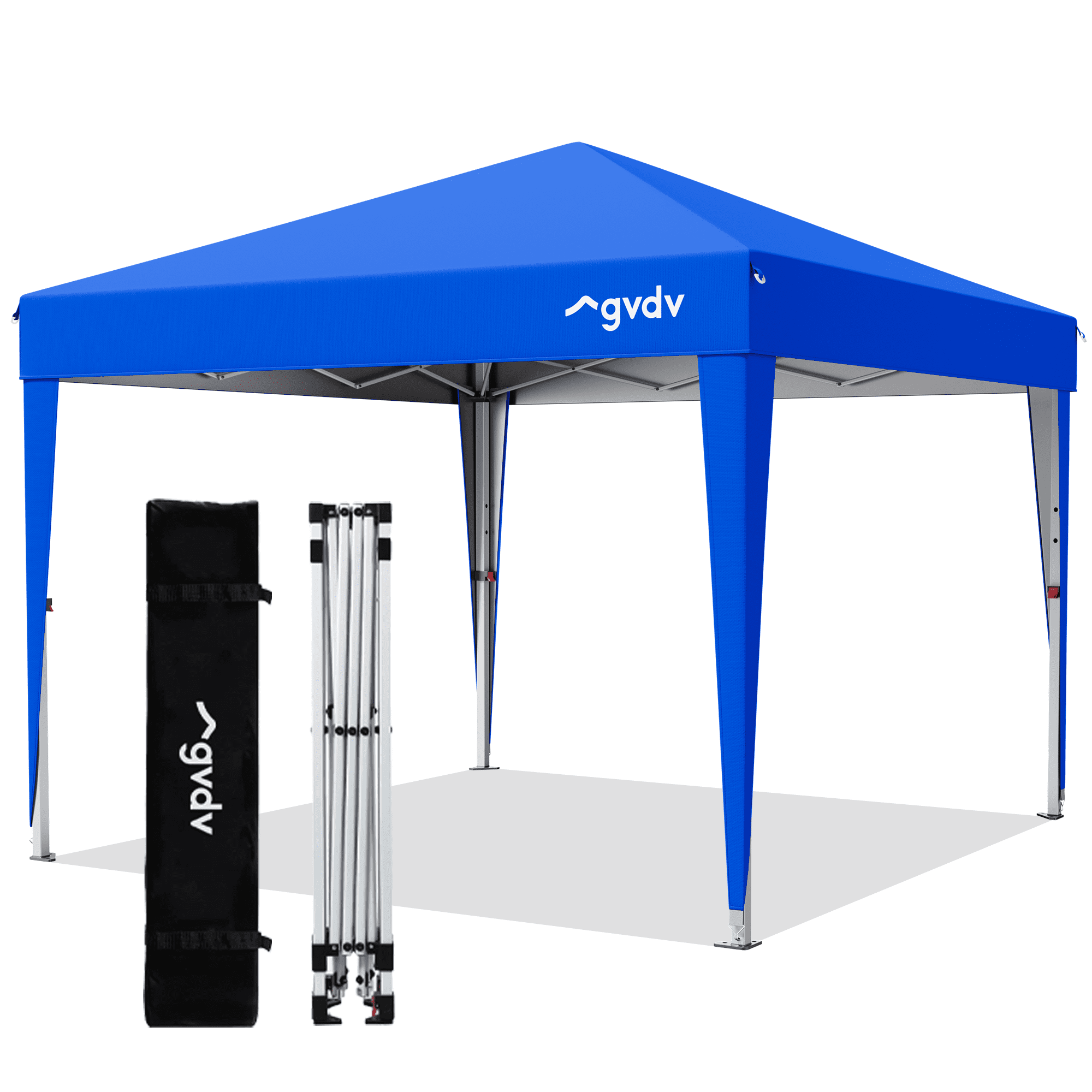 GVDV Instant Pop-up Canopy Tent, Commercial Grade Outdoor Shade Shelter (Blue, 10 ft x 10 ft) xzk2h