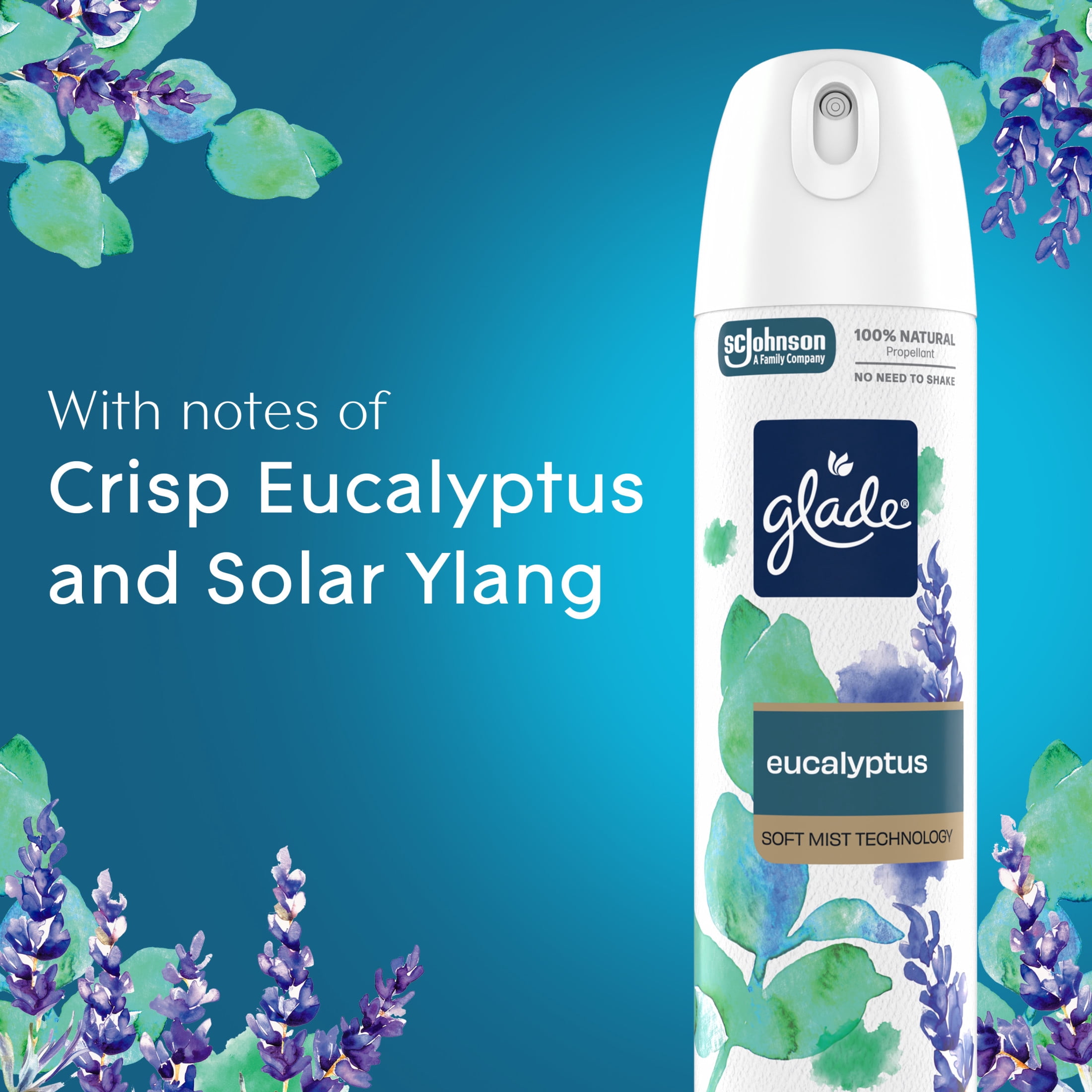 Glade Soft Mist Odor Fighting Air Freshener, Eucalyptus Scent (Eucalyptus, 7.3 oz) 8vvqv